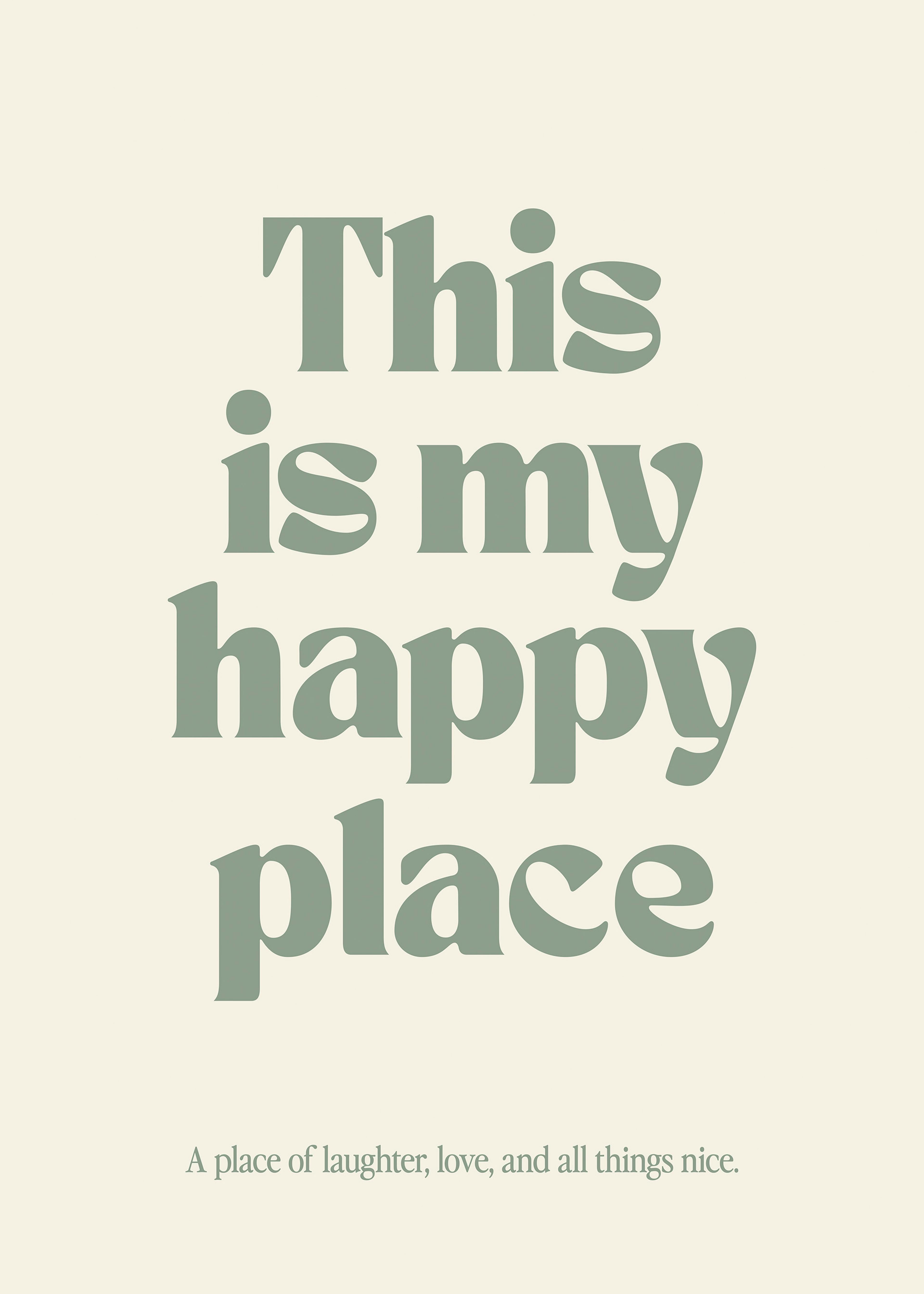 Happy Place Green Affiche 0