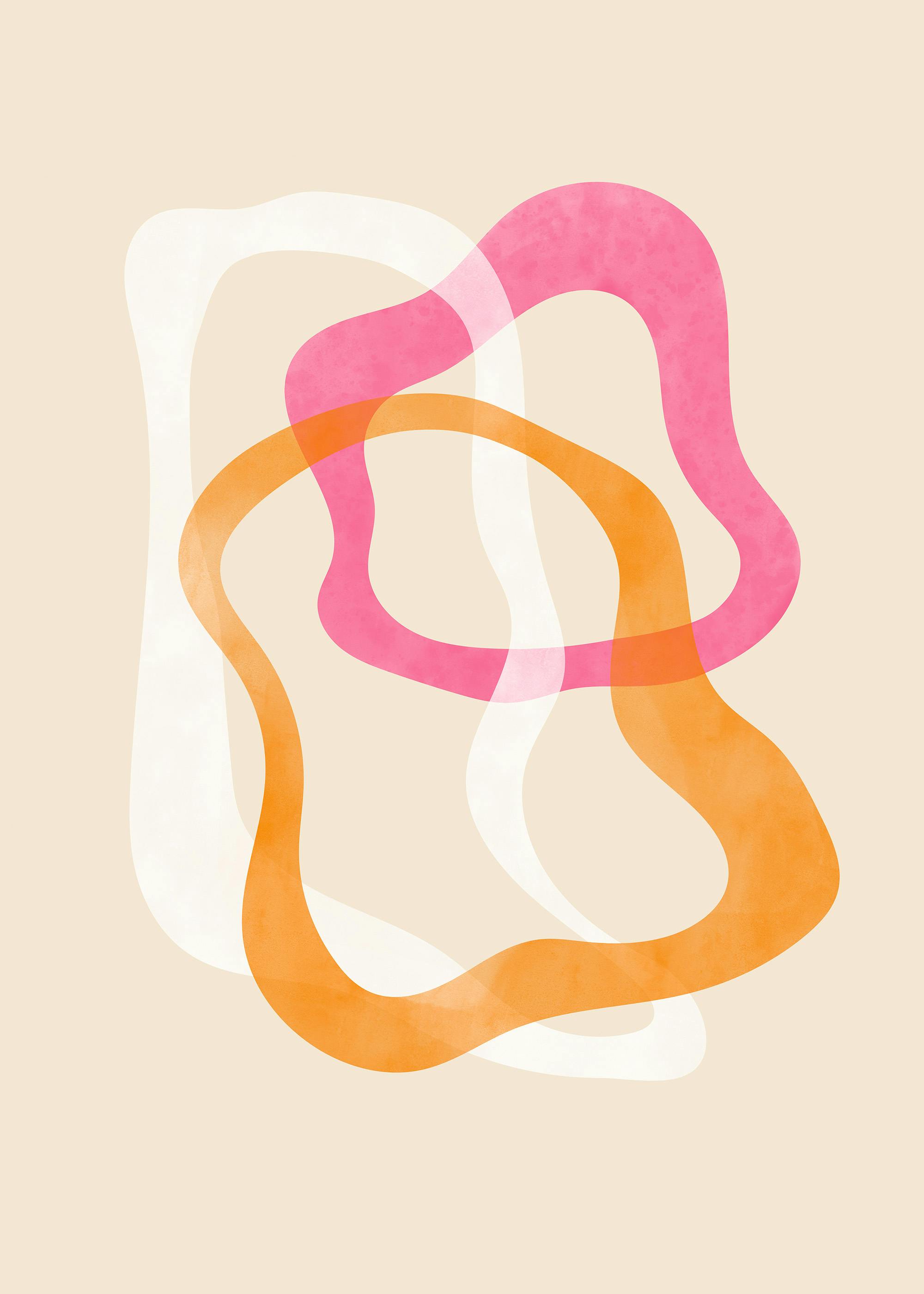 Abstract Pink Shapes No2 Poster 0