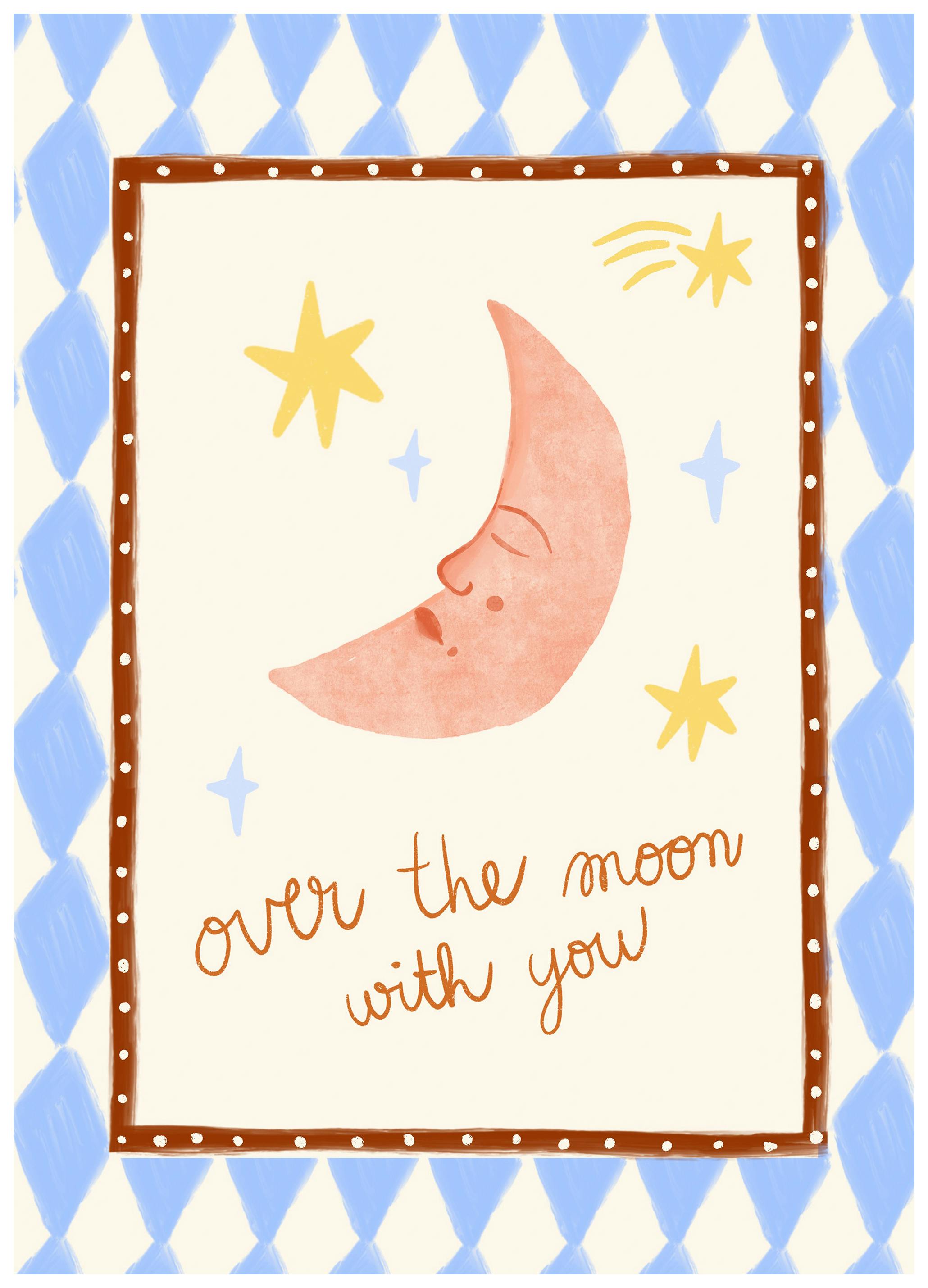 Carole Hillman - Over the Moon Affiche (30x40 cm)  Carole Hillman
