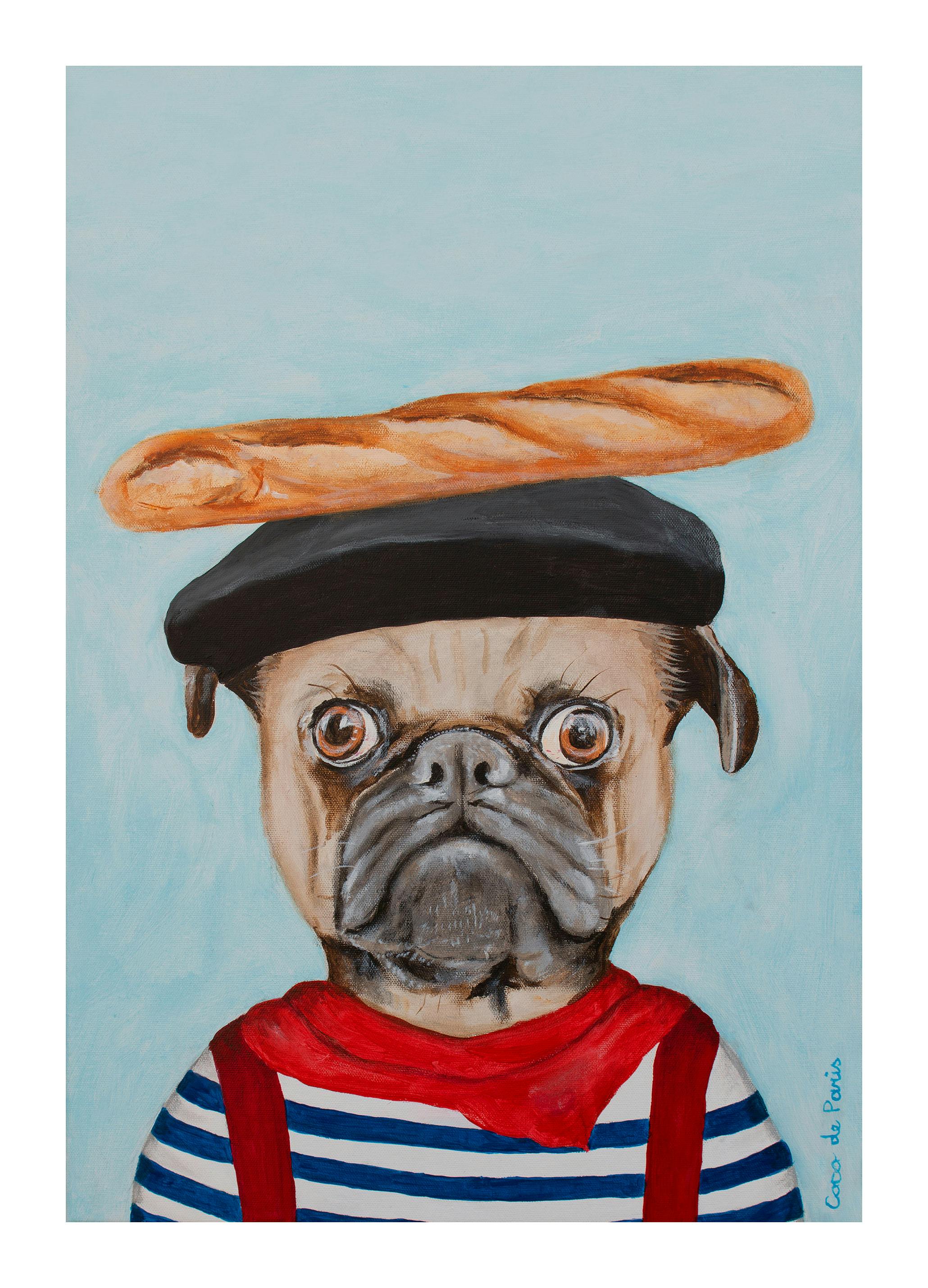 Coco De Paris - French Pug Print (30x40 cm)