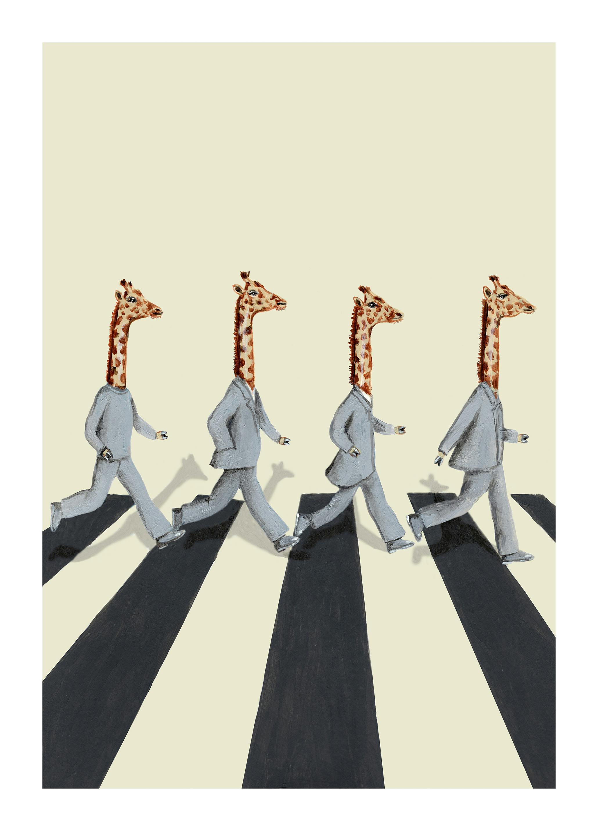 Coco De Paris - Giraffes Crossing the Road Print (30x40 cm)