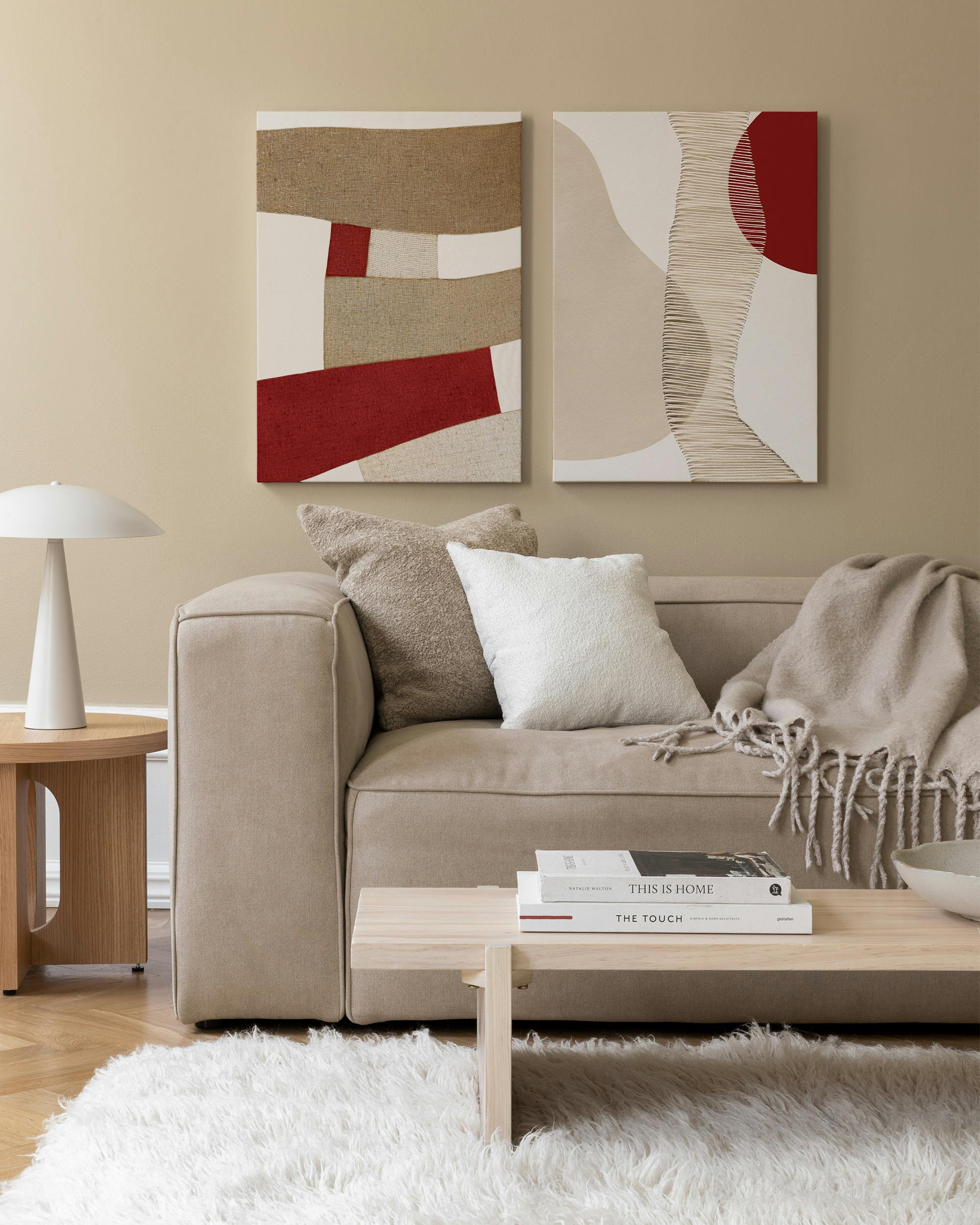 Patchwork Canvas Duo (50x70 cm - Black Frame)