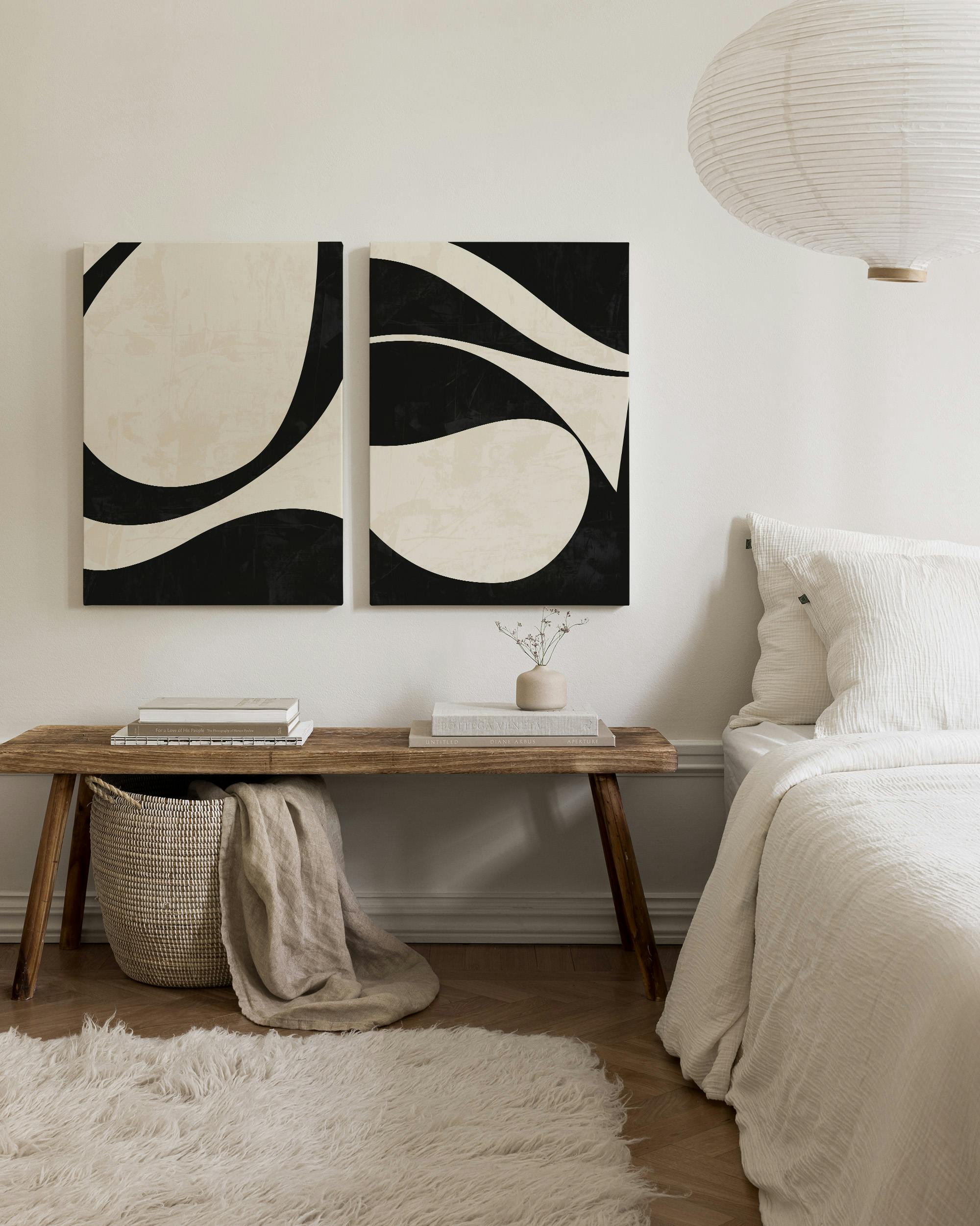 Centerpiece Canvas Duo (70x100 cm - Oak Frame)