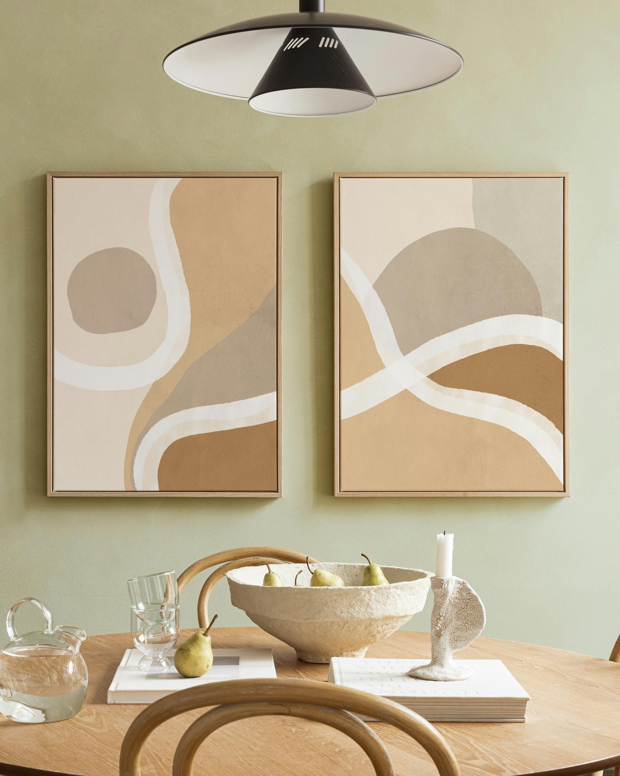 Canvas Prints Warm Shapes Canvas Duo (50x70 cm)