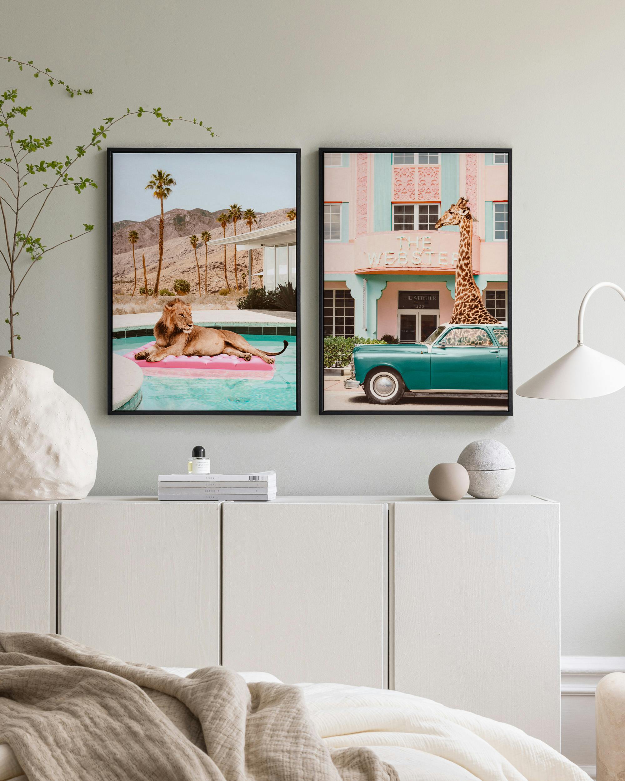 Miami Safari Canvas Duo (50x70 cm)