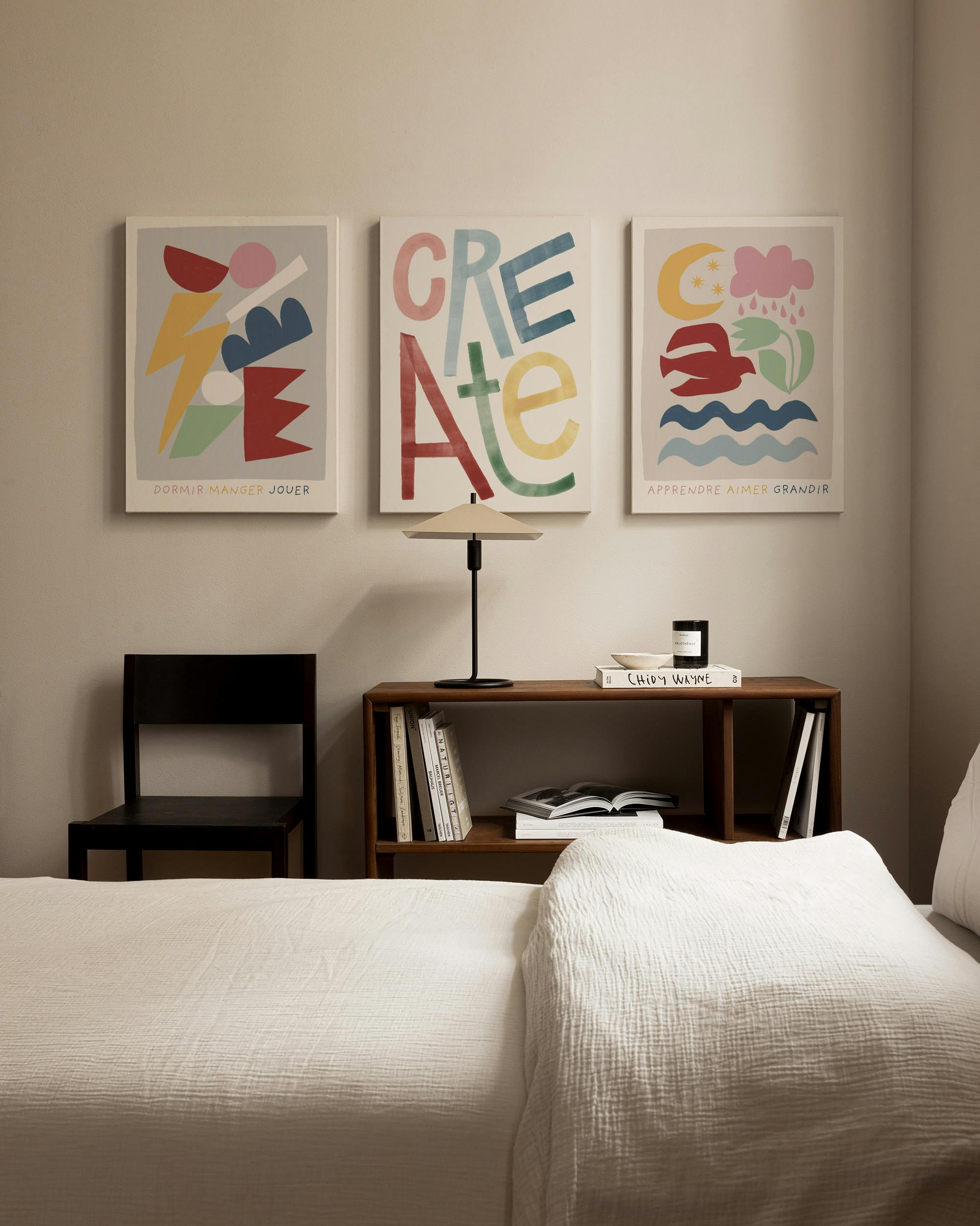 Create Canvas Trio (50x70 cm - Oak Frame)