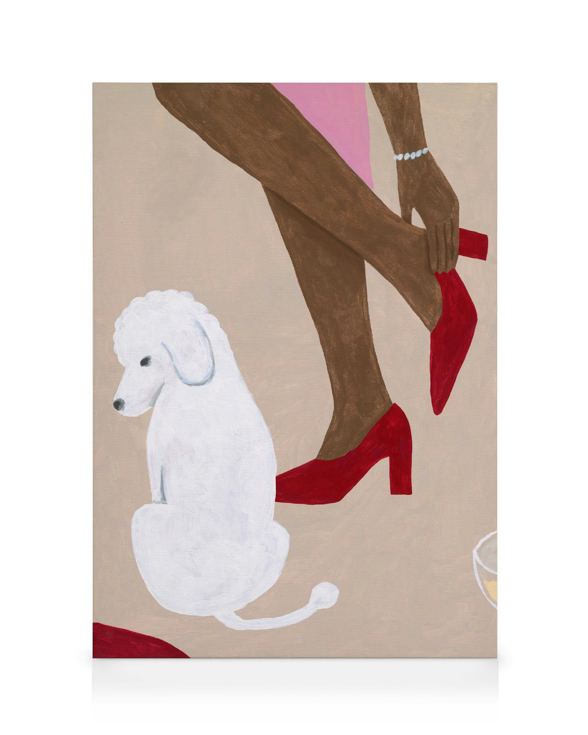 Party Scene No2 Toile (70x100 cm - Cadre noir) - Toiles par Desenio