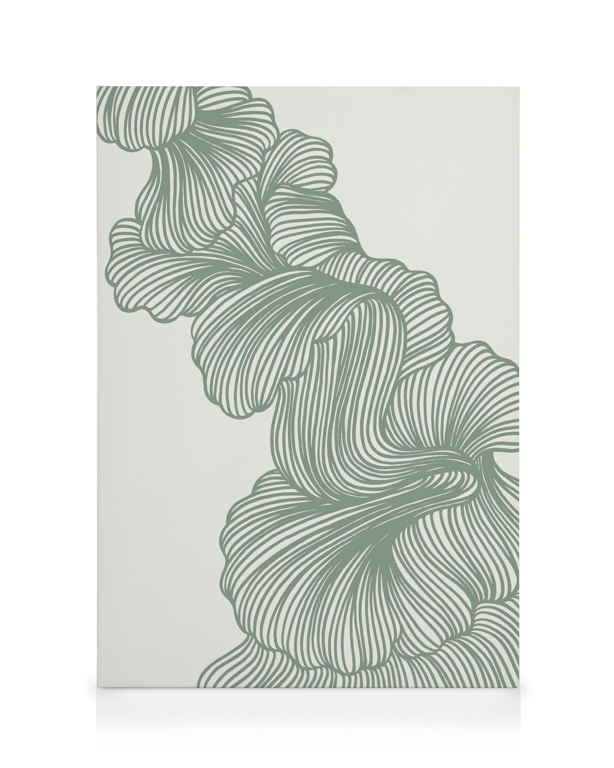 Abstract Green Lines No3 Toile 0