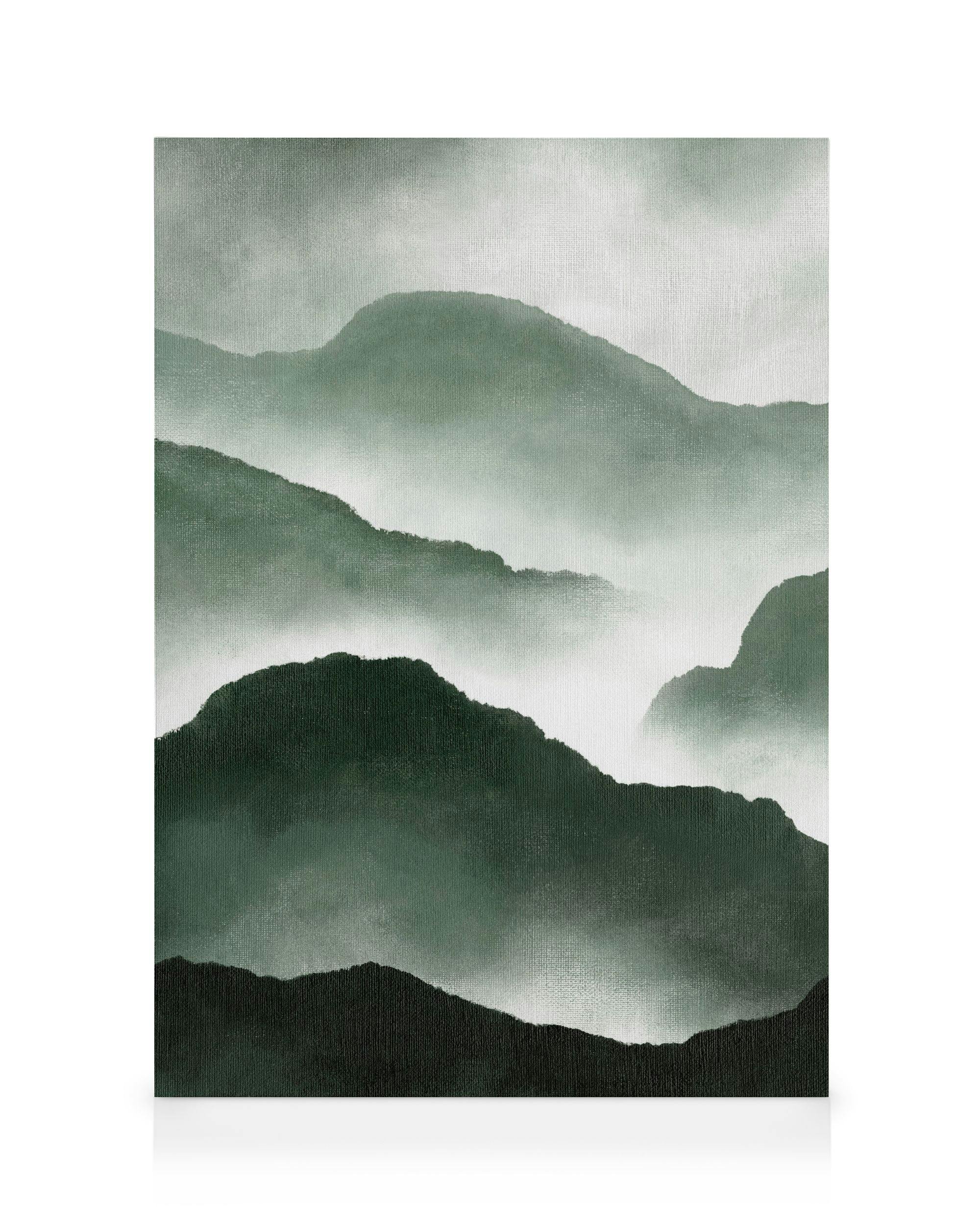 Canvastavlor Mistscape No2 Canvastavla (50x70 cm - Svart ram)