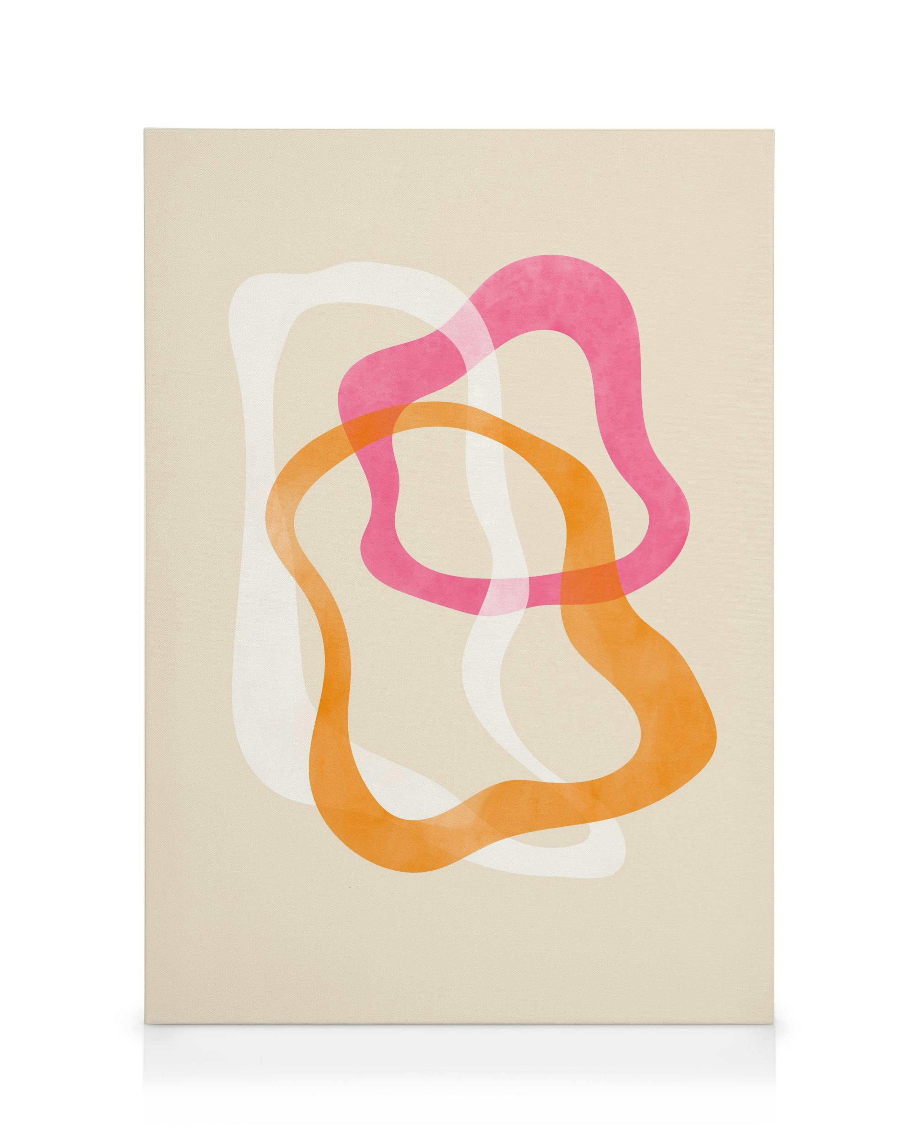 Abstract Pink Shapes No2 Toile 0