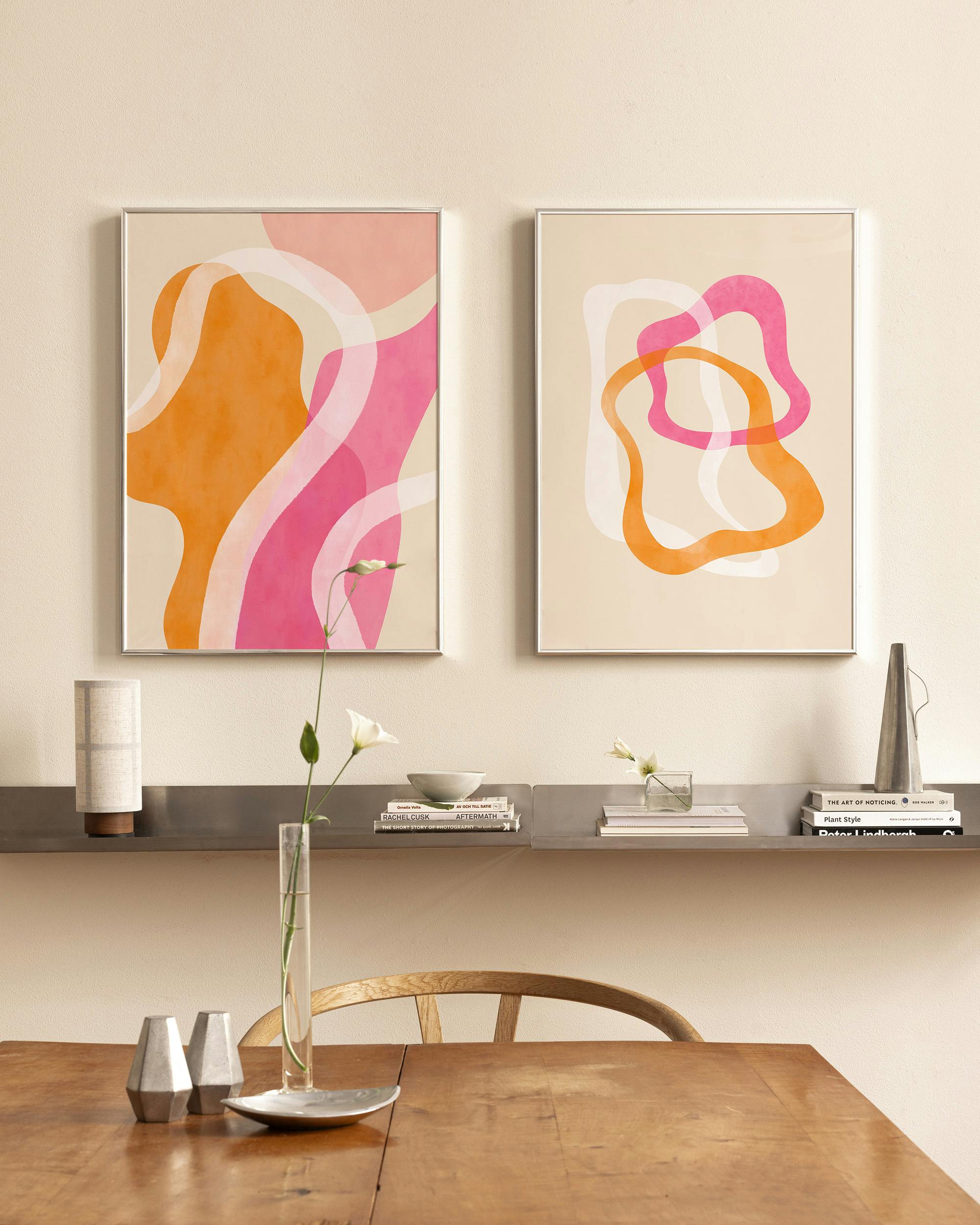 Abstract Pink Shapes Poster Pack (50x70 cm)