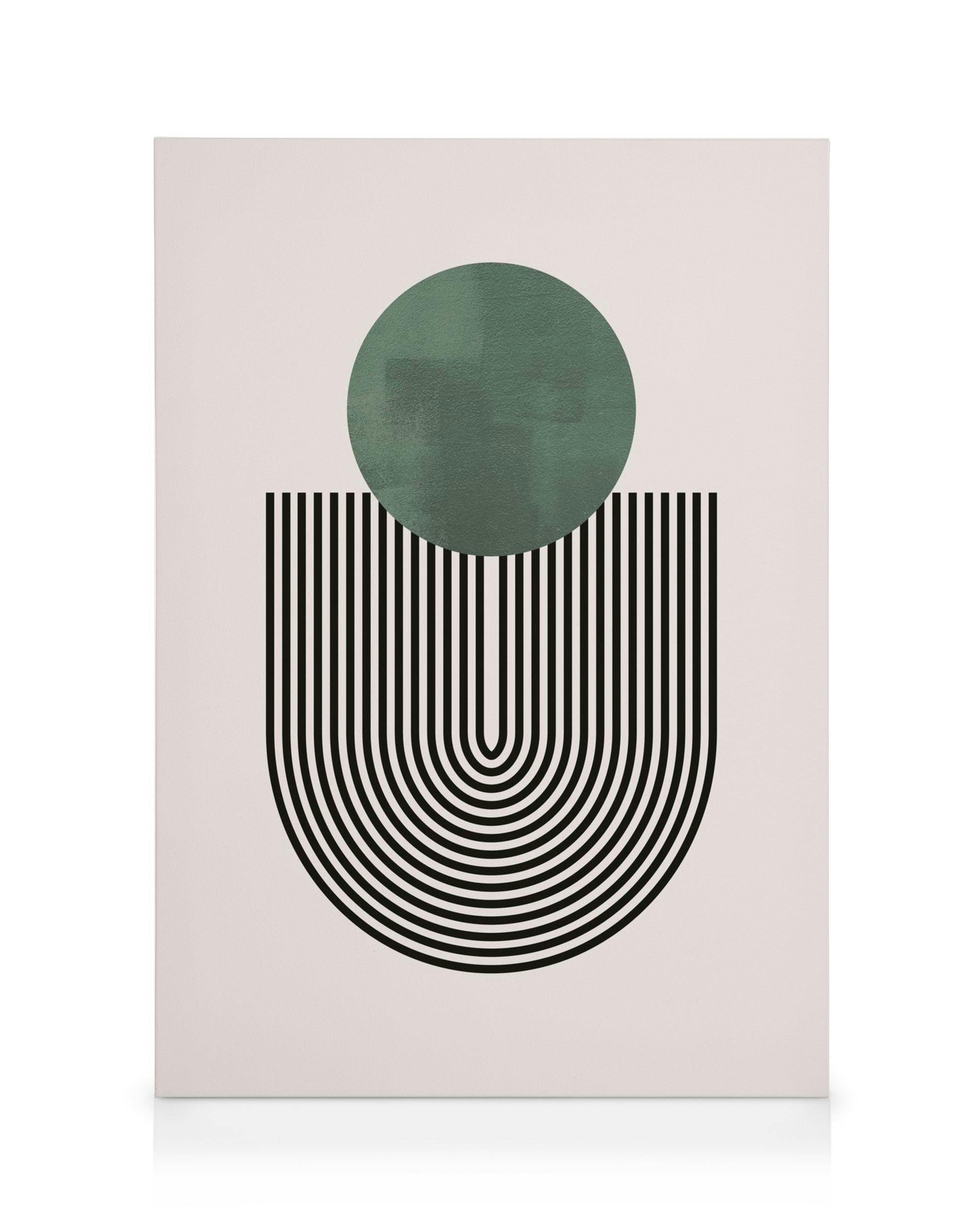 Mid Century Green No1 Obraz na plátne (70x100 cm - Čierny rám)