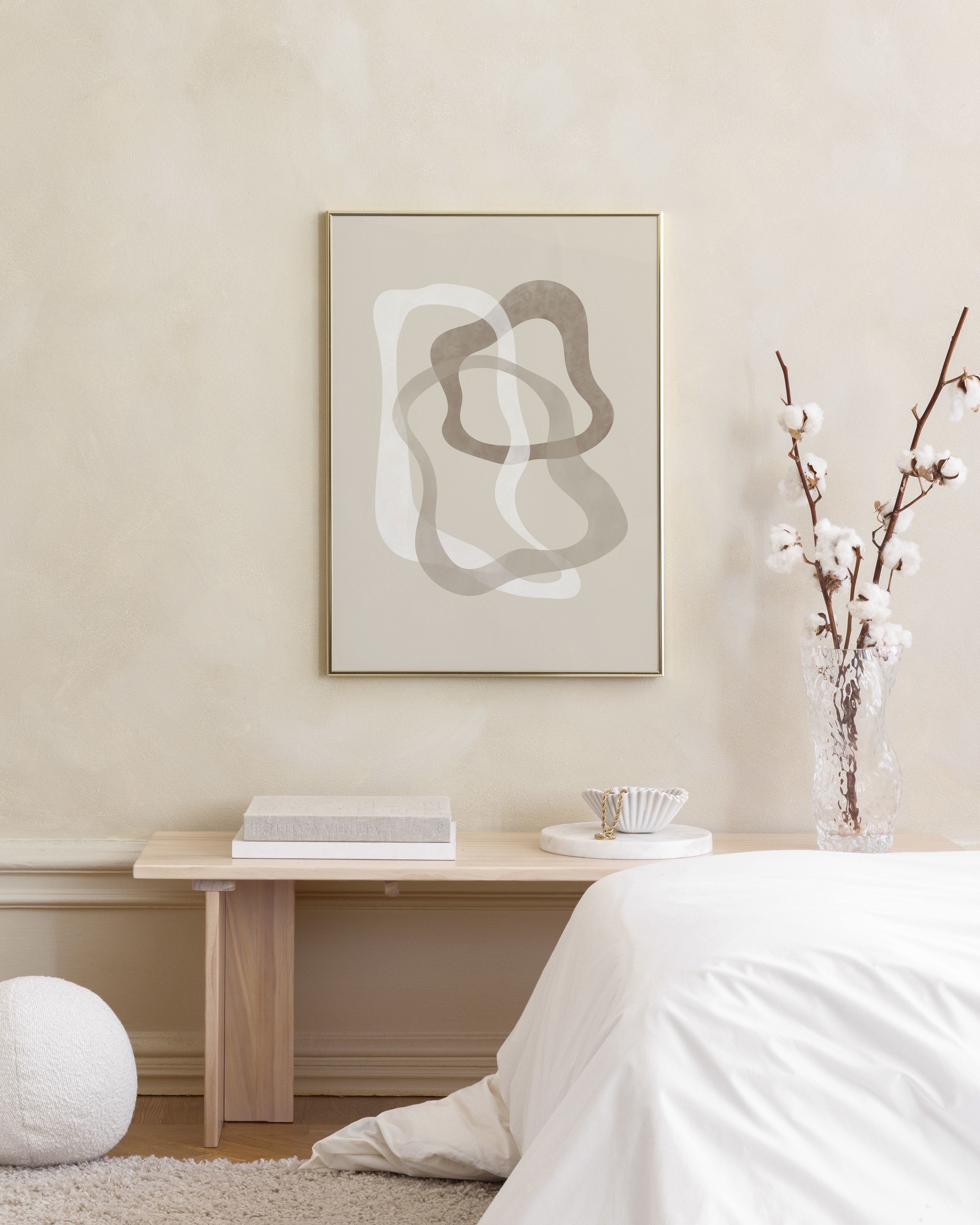 Abstract Brown Shapes No2 Print