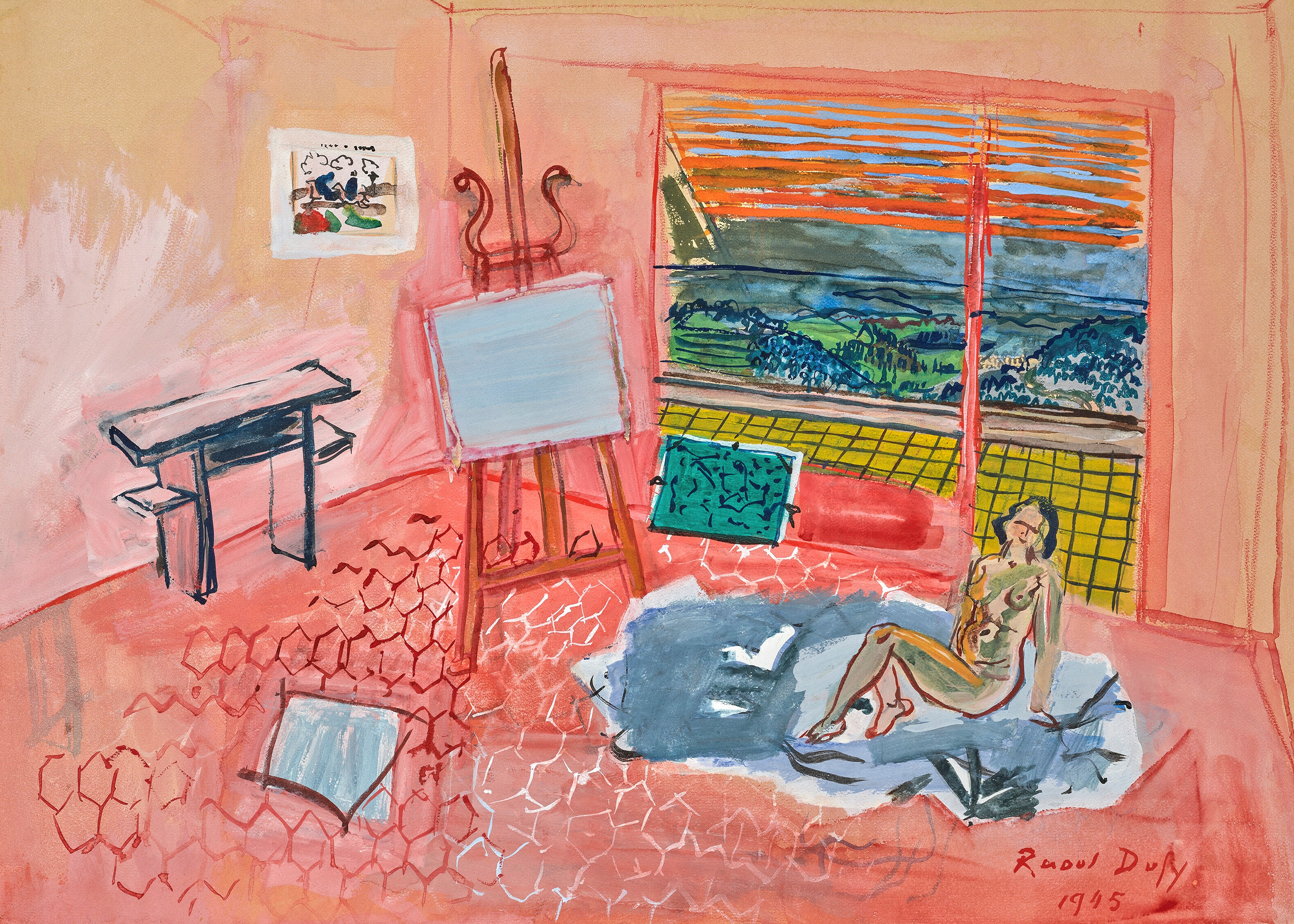 Raoul Dufy - Nude in the Red Studio Poster
