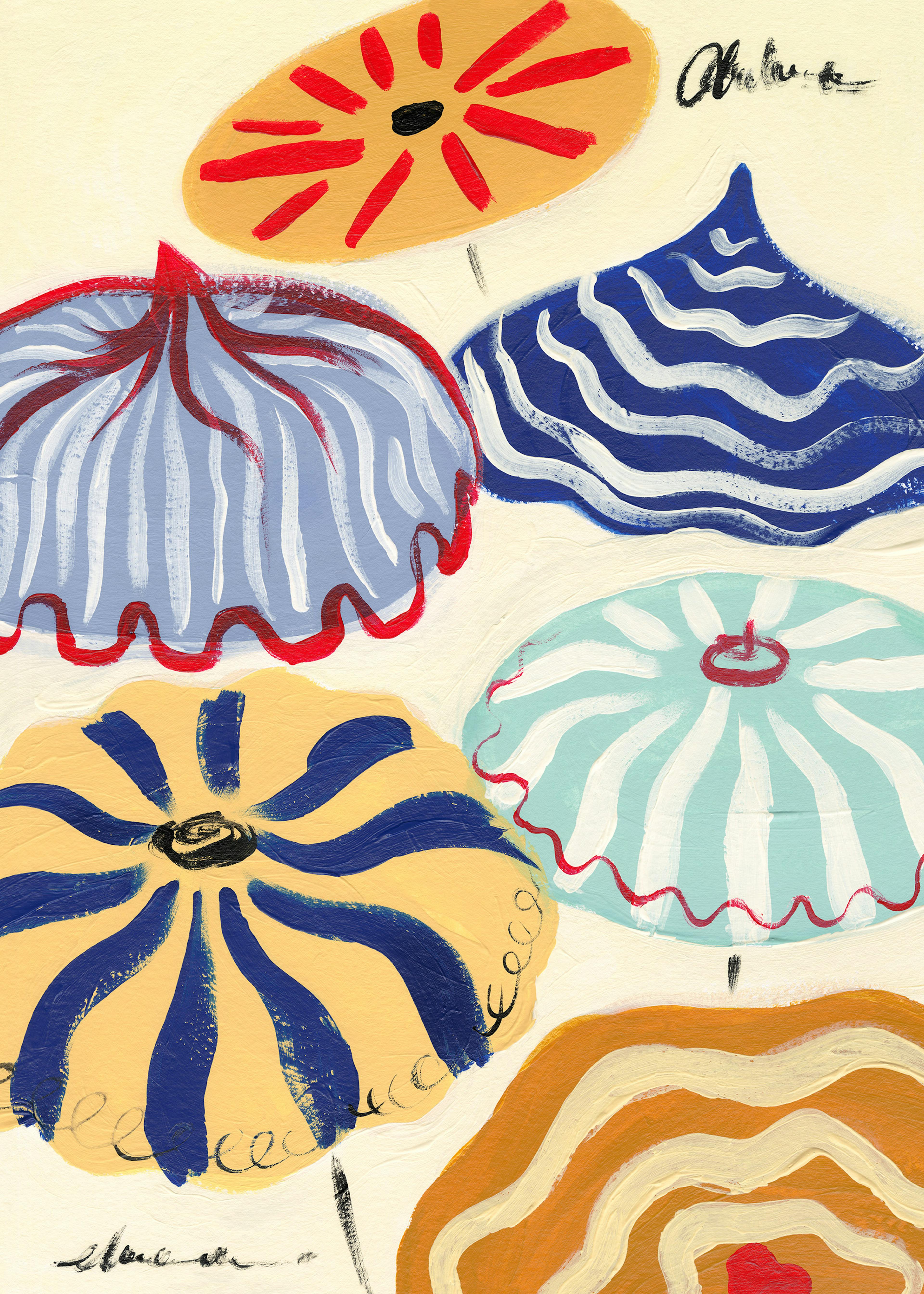 Riviera Parasols Print 0
