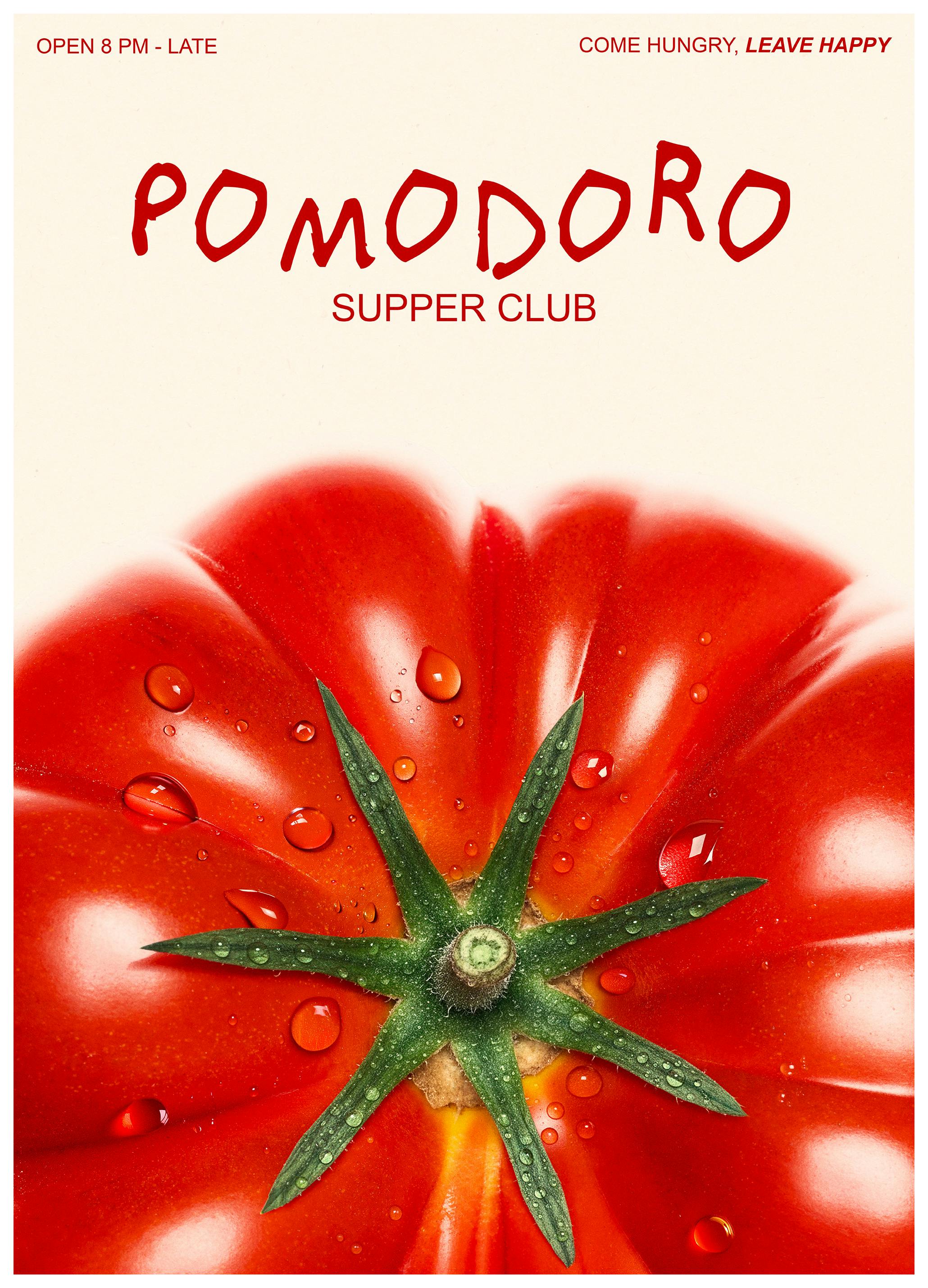 Prints - Pomodoro Supper Club Print (50x70 cm) - Kitchen wall art