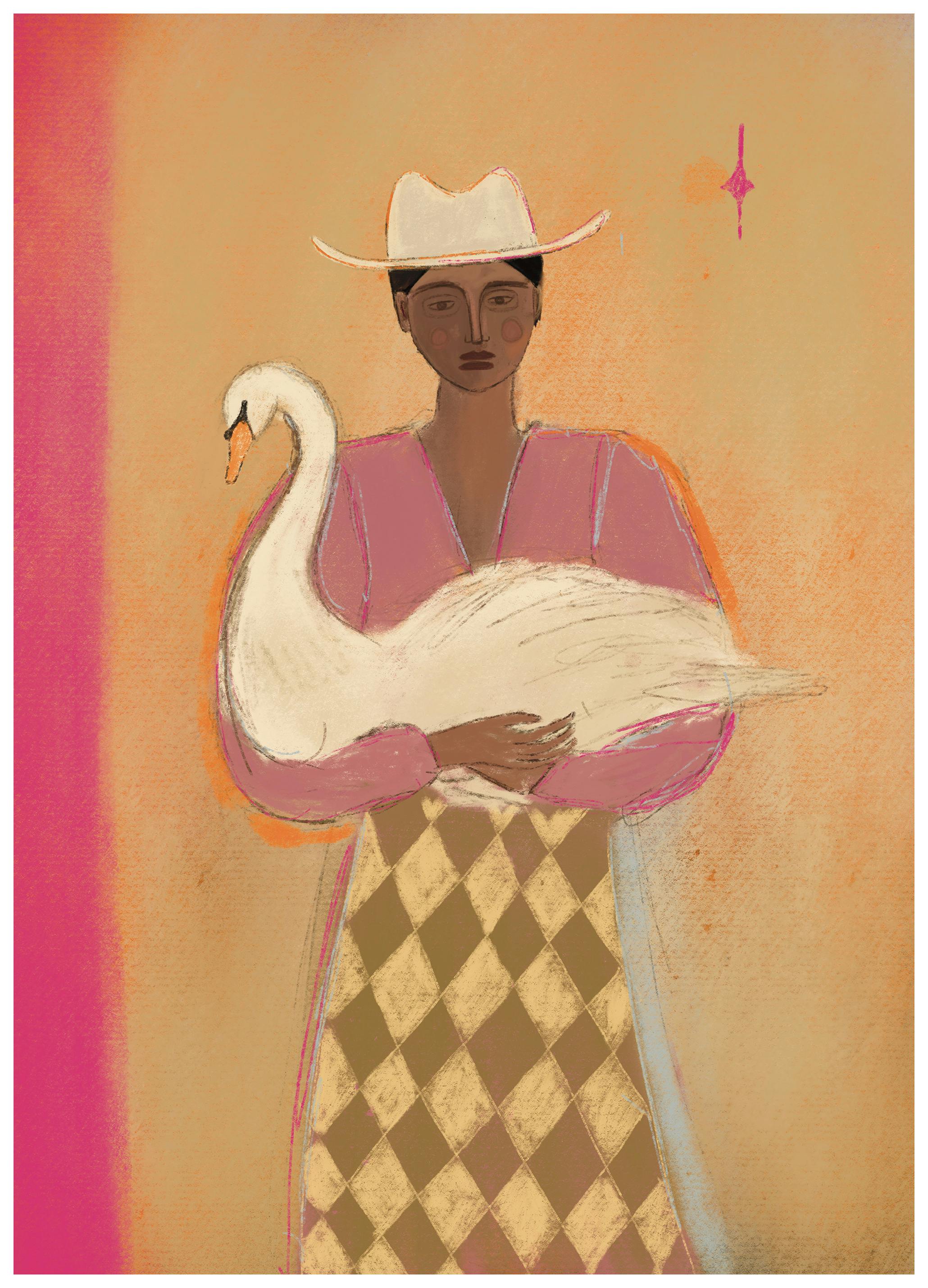 Studio Vreeken - Swan Lady No2 Poster (40x50 cm)