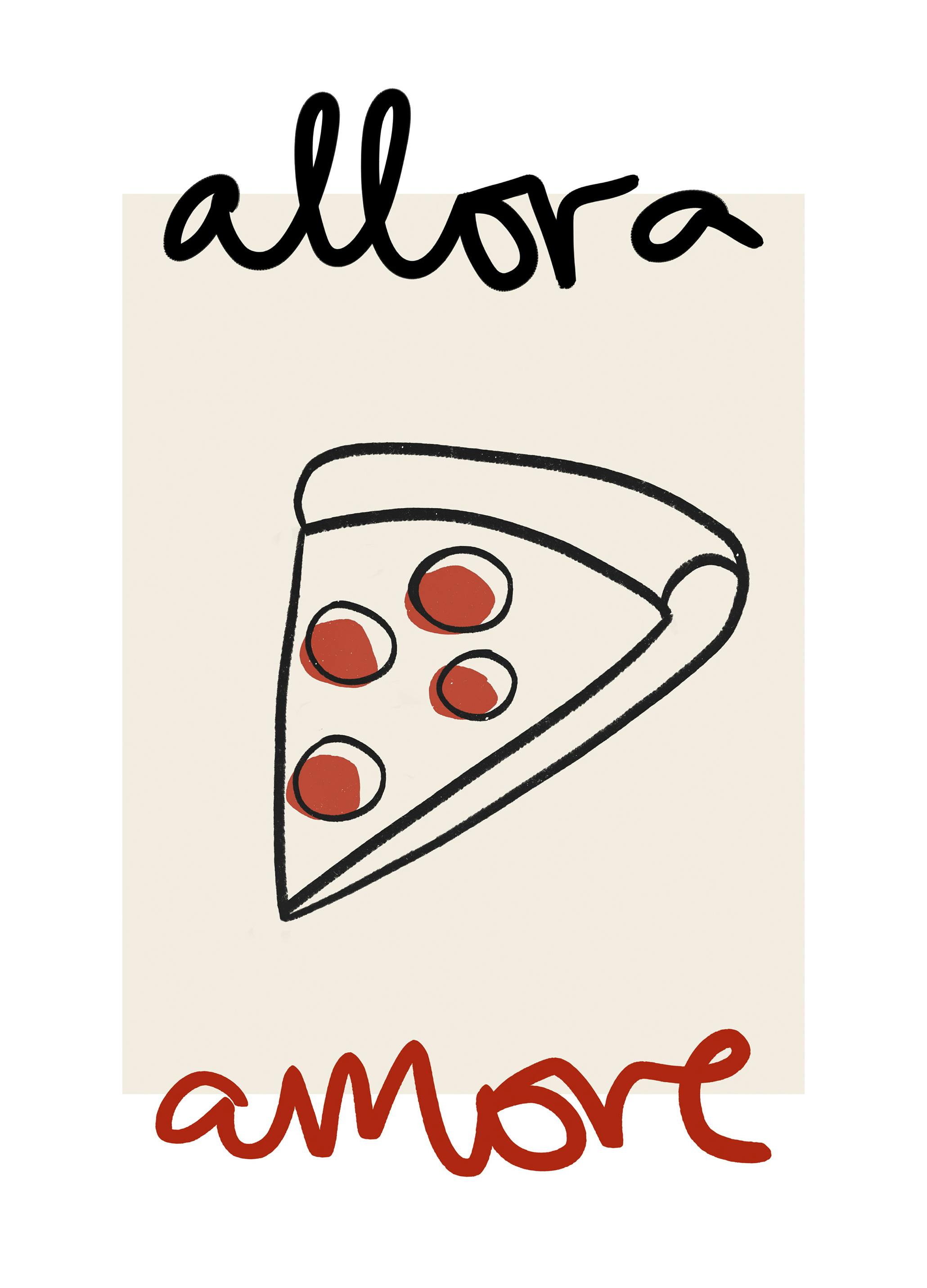 Allora Amore Poster (21x30 cm) -  Bilder für die Küche