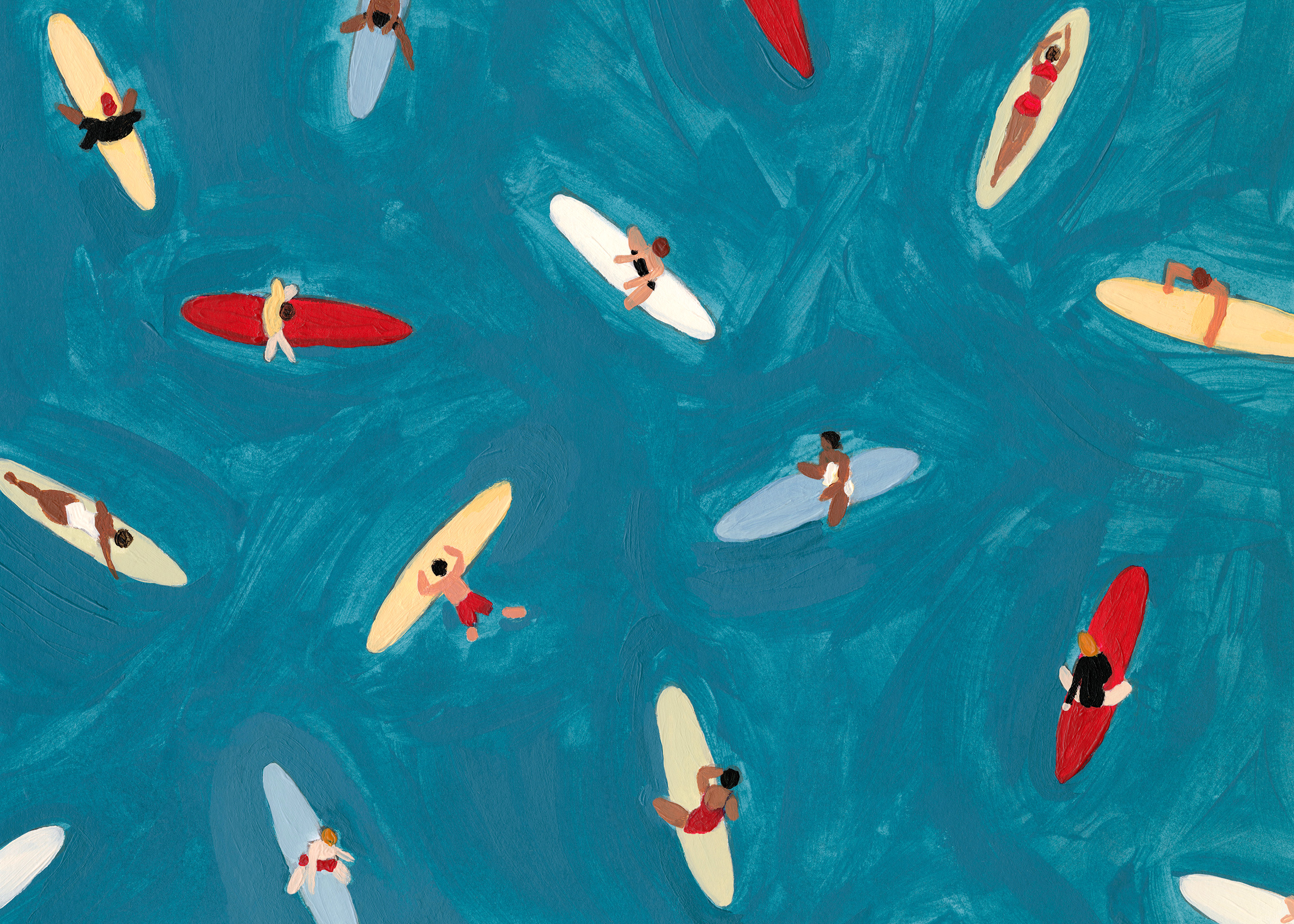 Surfers in the Blue Print Surfers in the Blue Print