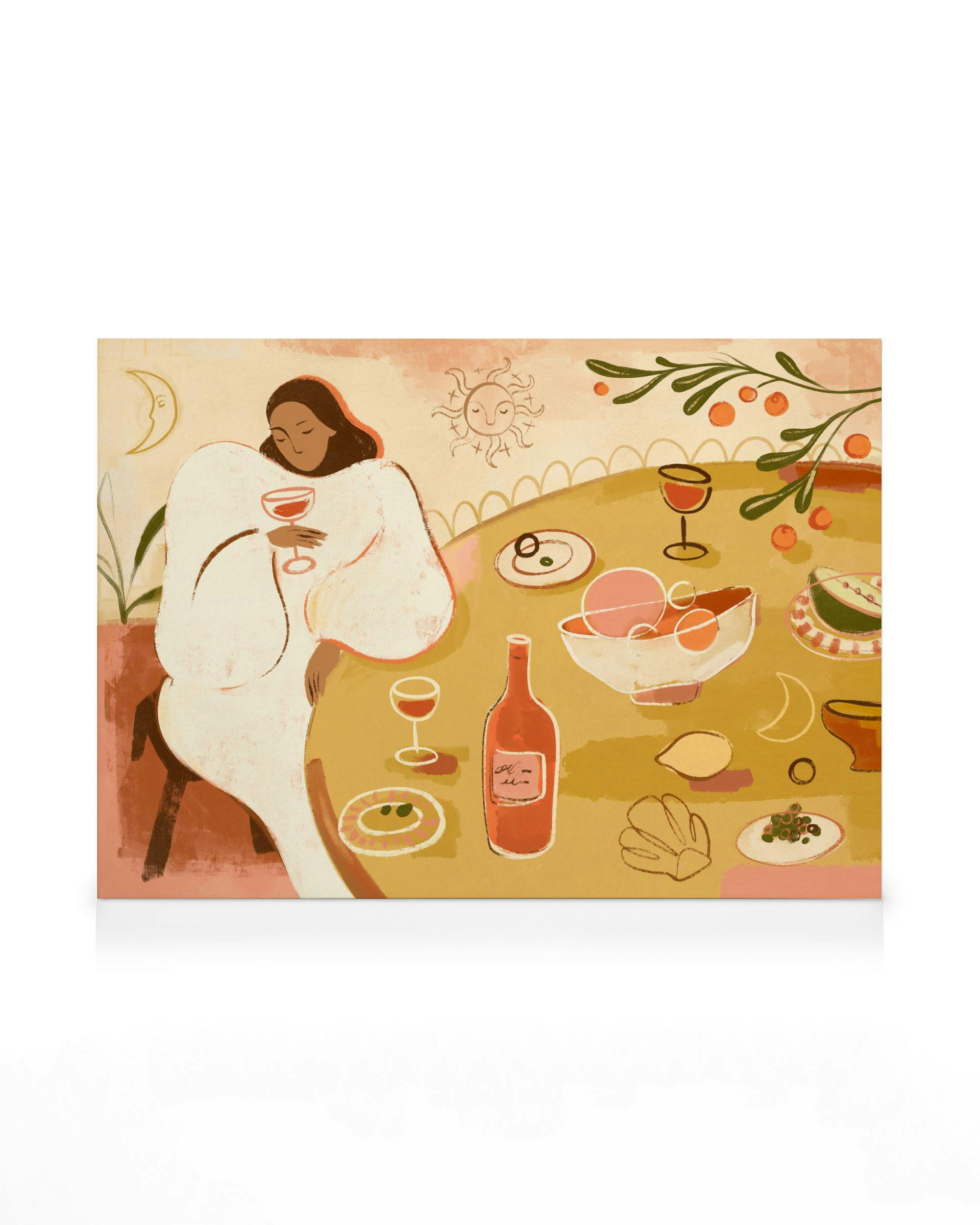 Siesta in the Sun Toile (70x100 cm - Cadre noir)  Cuisine