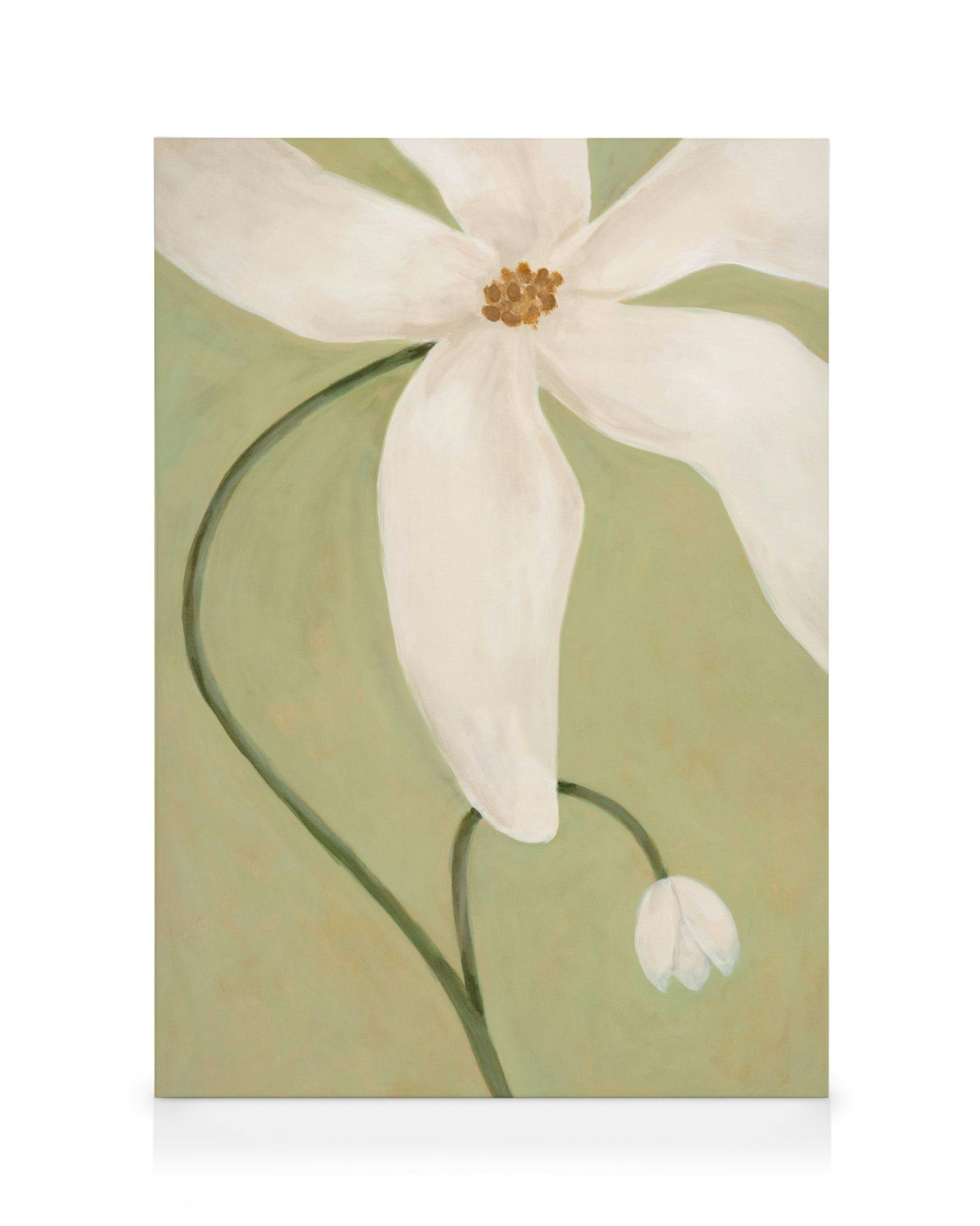 Still Blooming Stampa su Tela (50x70 cm - Cornice in rovere)- Fiori