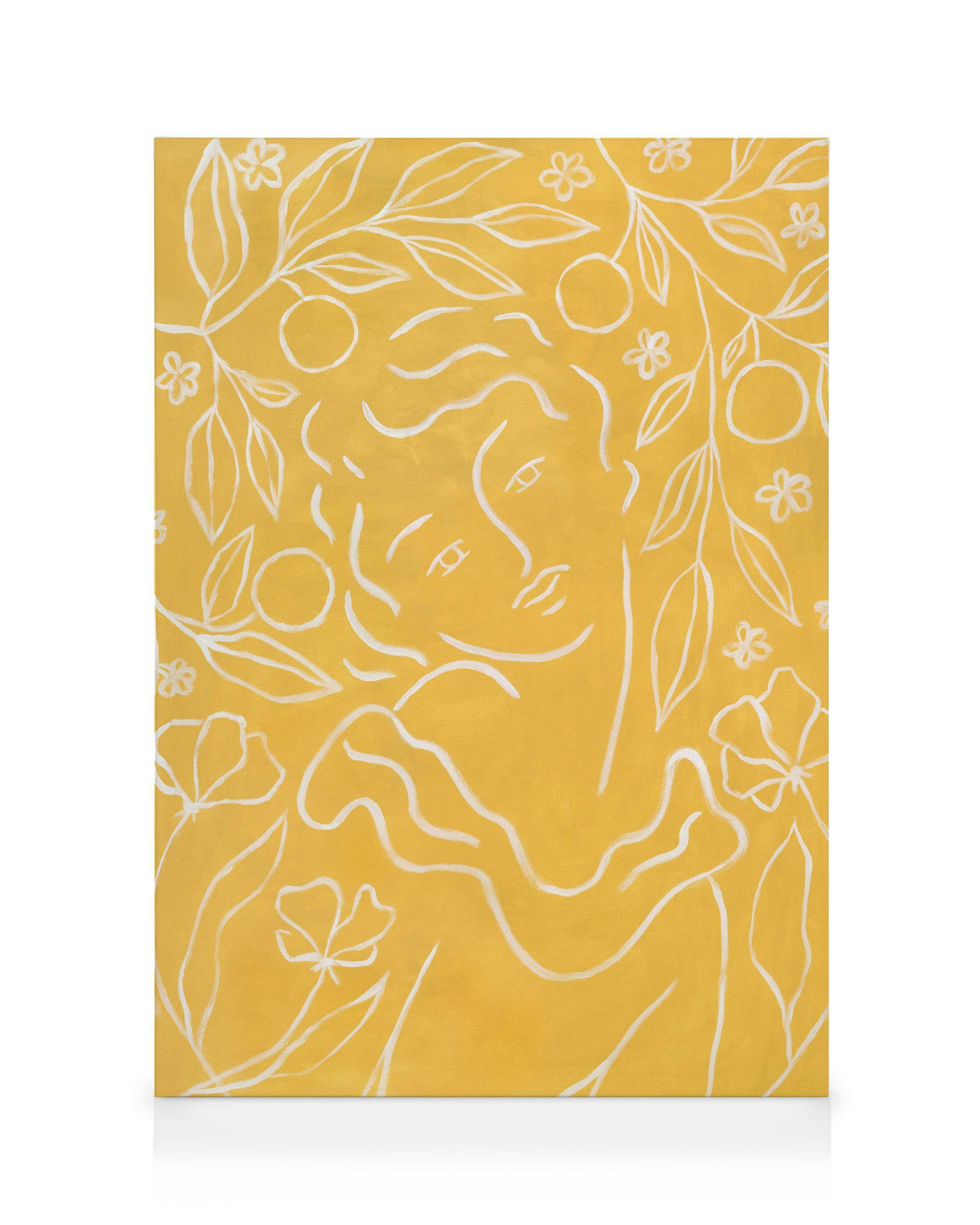 Under the Citrus Tree Canvas (70x100 cm - Fotokaders zwart)