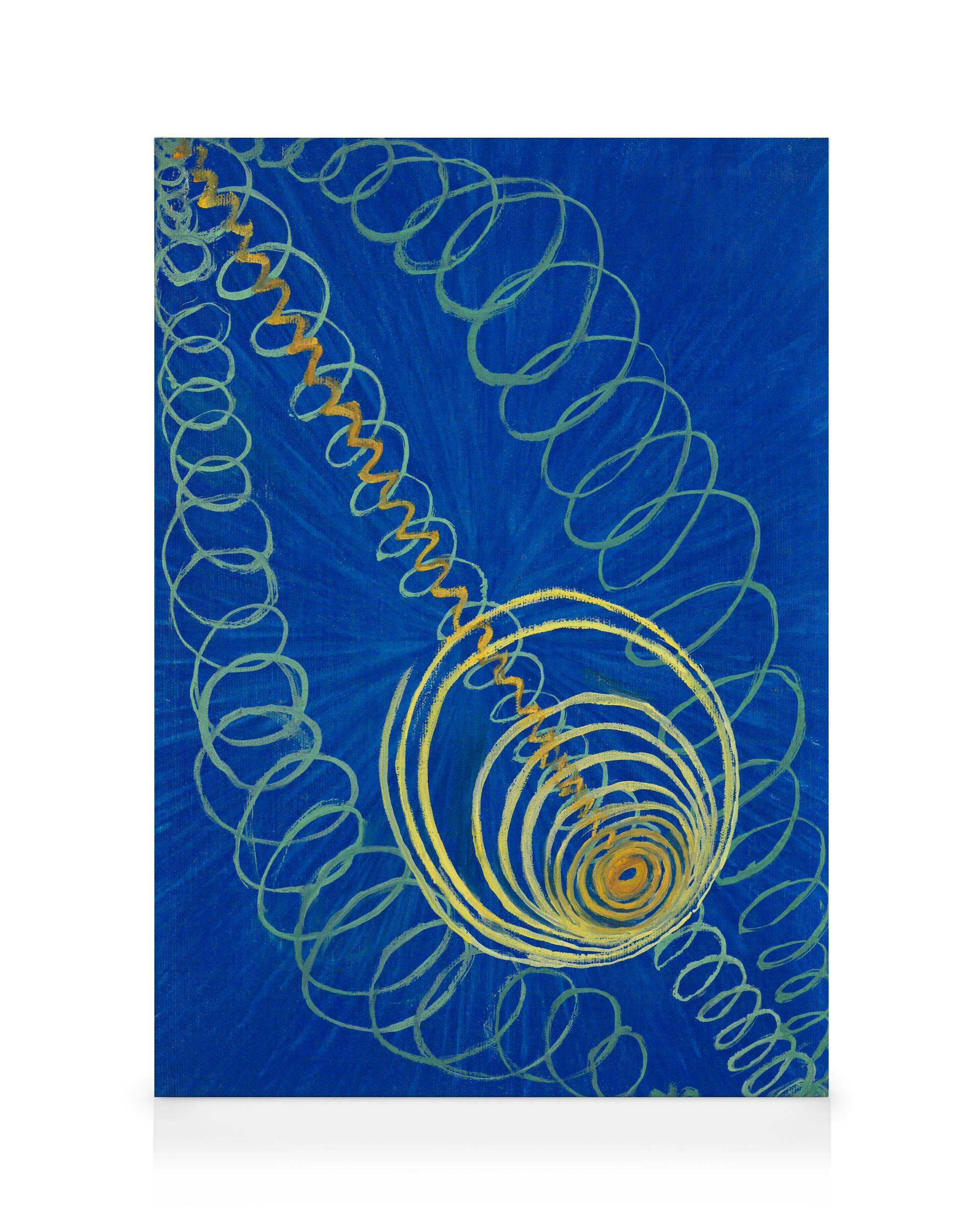 Canvas Prints Print - Primordial Chaos, No.16 by Hilma af Klint Canvas print (100x140 cm - Black Frame)