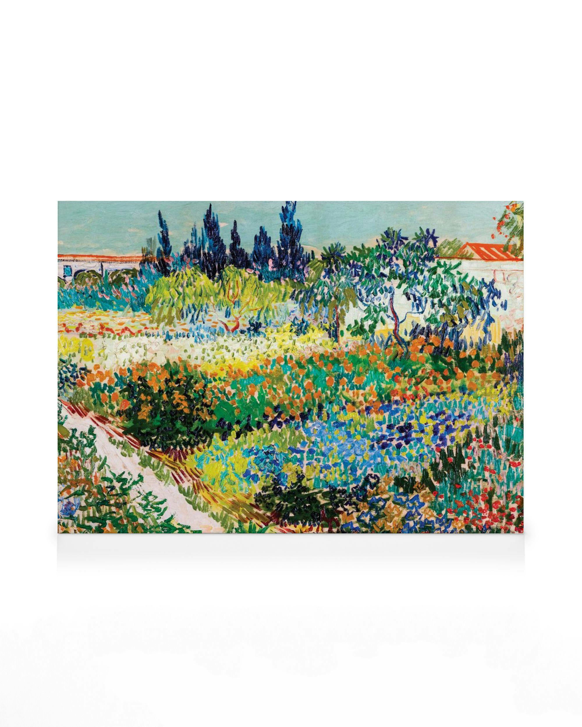 Prints - Van Gogh - Garden at Arles Landscape Canvas print (50x70 cm - Black Frame) - Van Gogh Prints