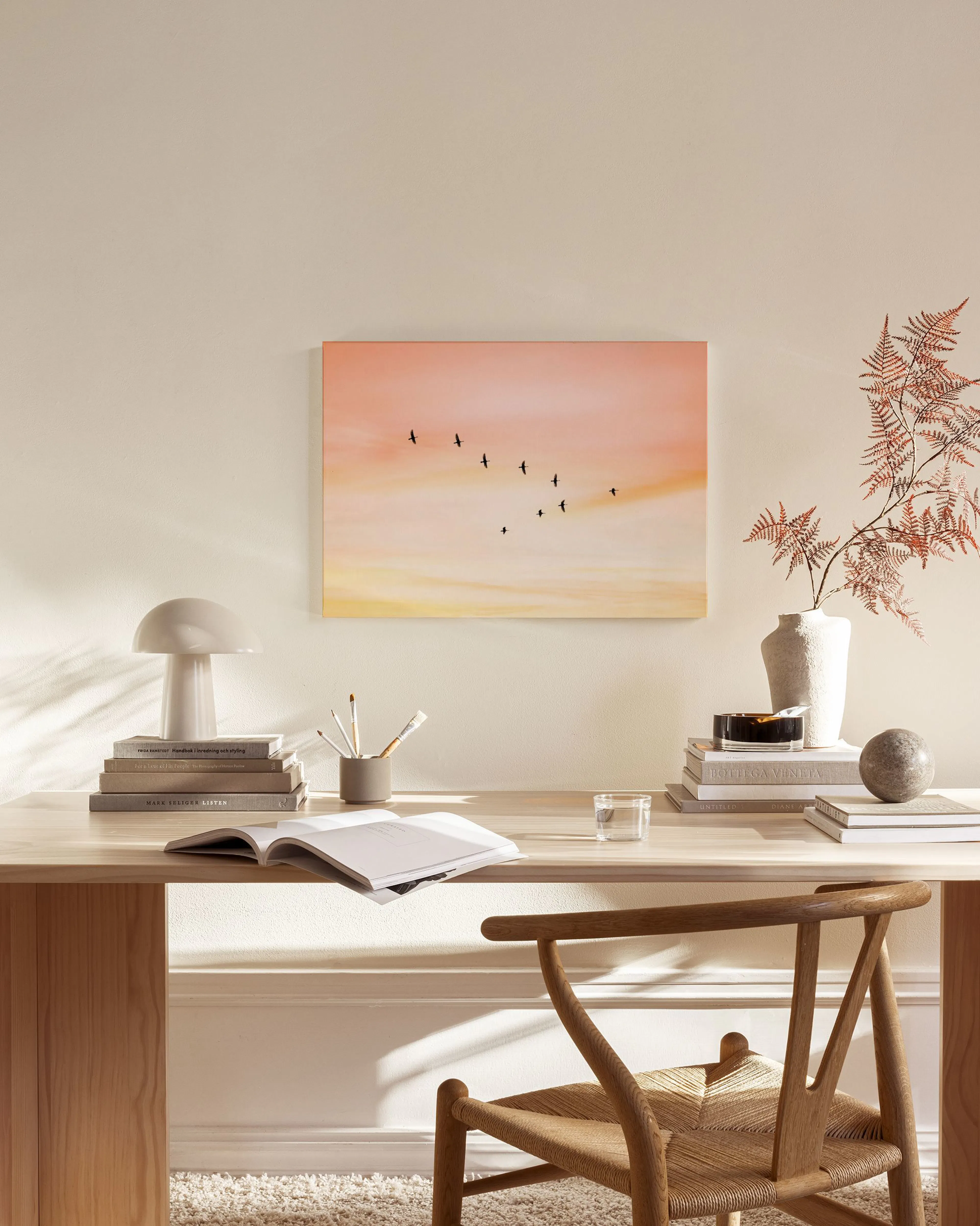 Tranh Thiên Nhiên Sunset Birds Canvas print