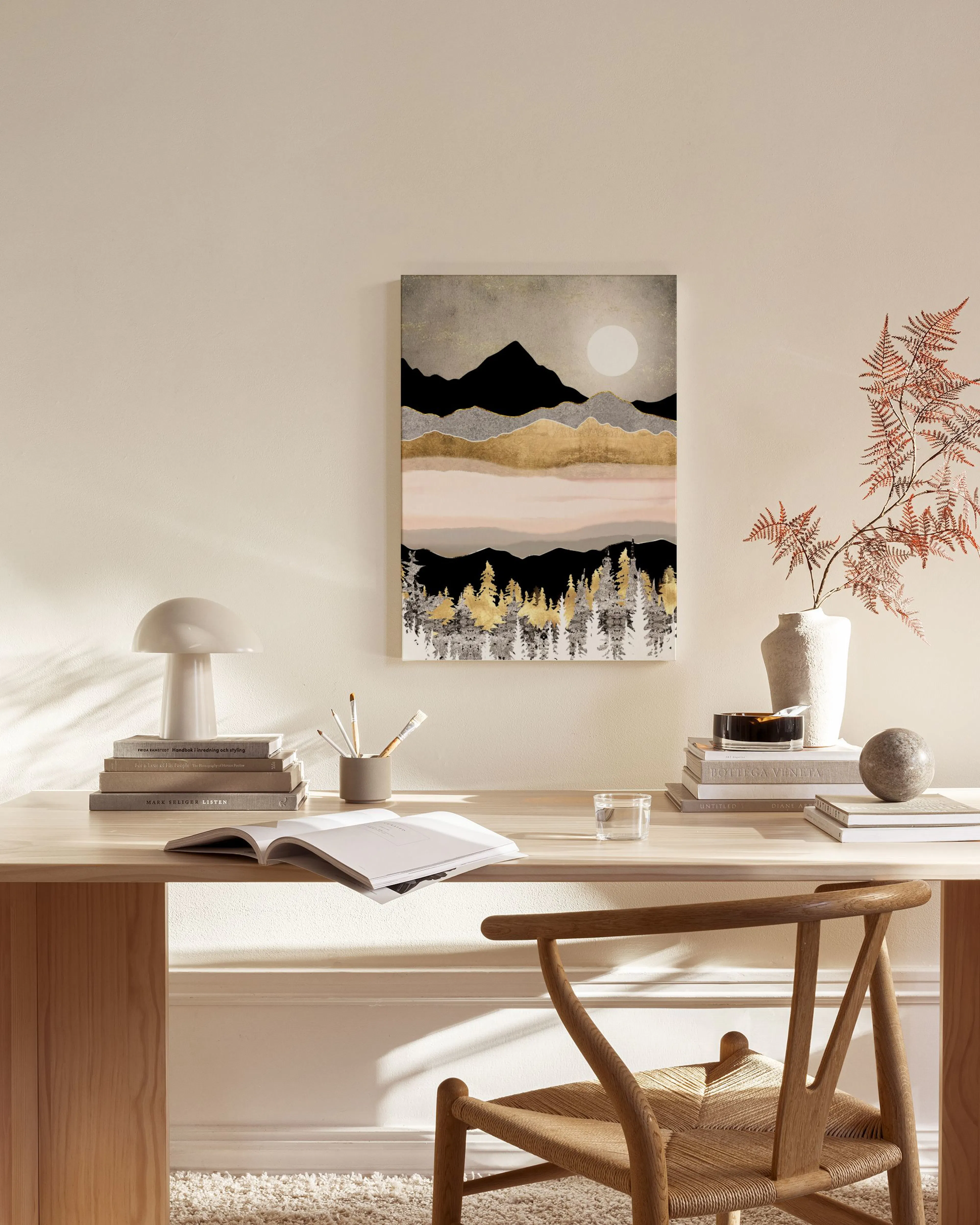 Tranh Thiên Nhiên SpaceFrog Designs - Winter Moon Canvas print