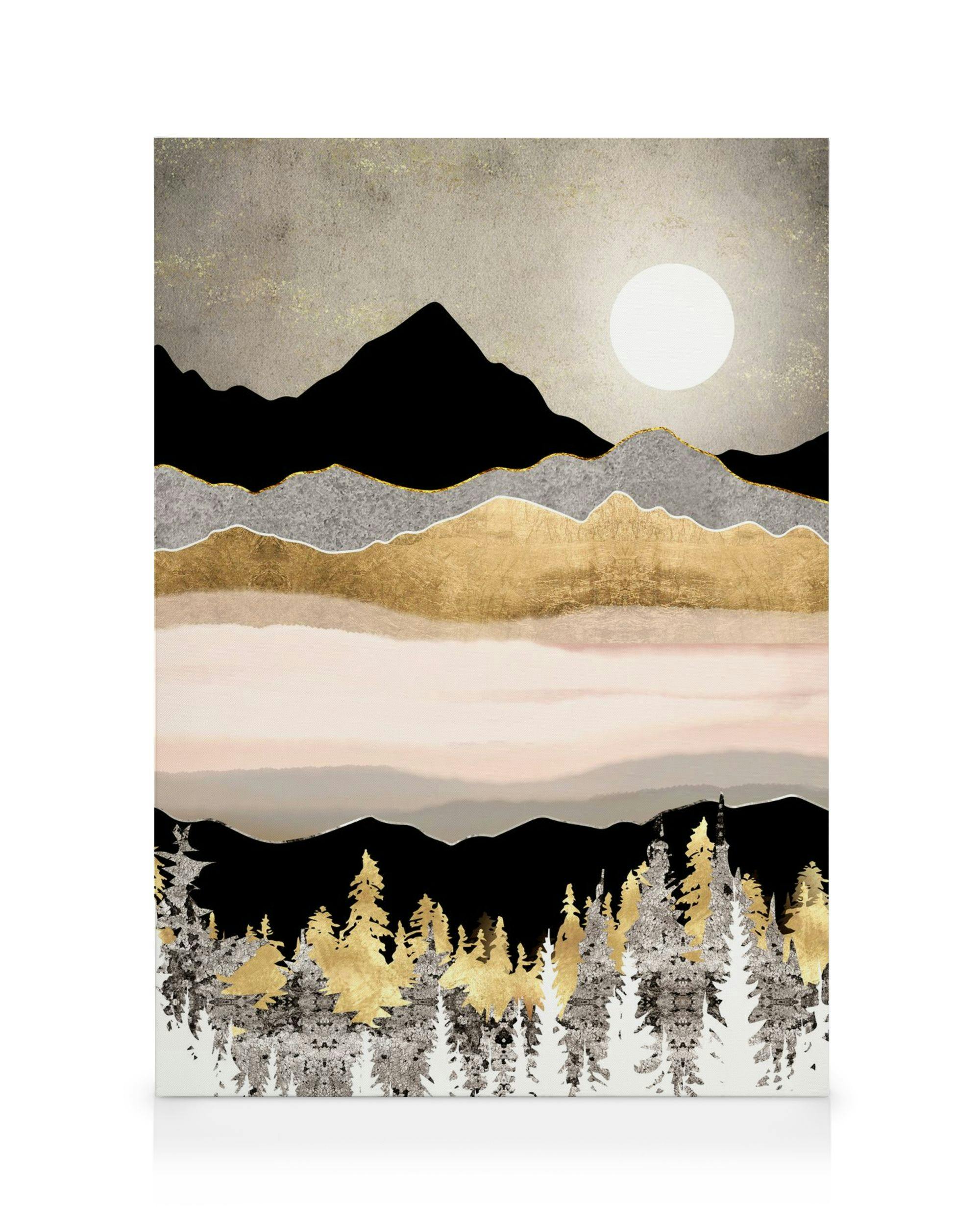 Canvas Prints SpaceFrog Designs - Winter Moon Canvas print (30x40 cm - Oak Frame)