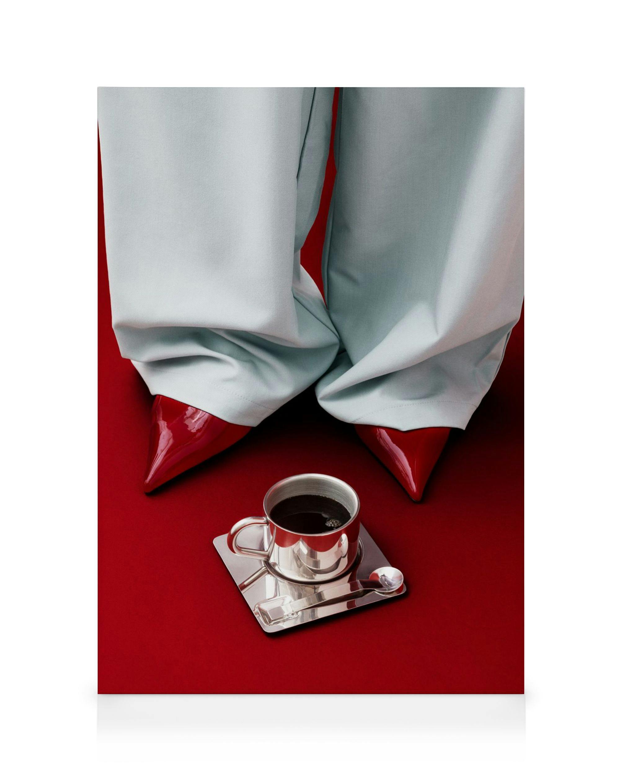 Caffeine and Confidence Canvas (70x100 cm - Fotokaders zwart)