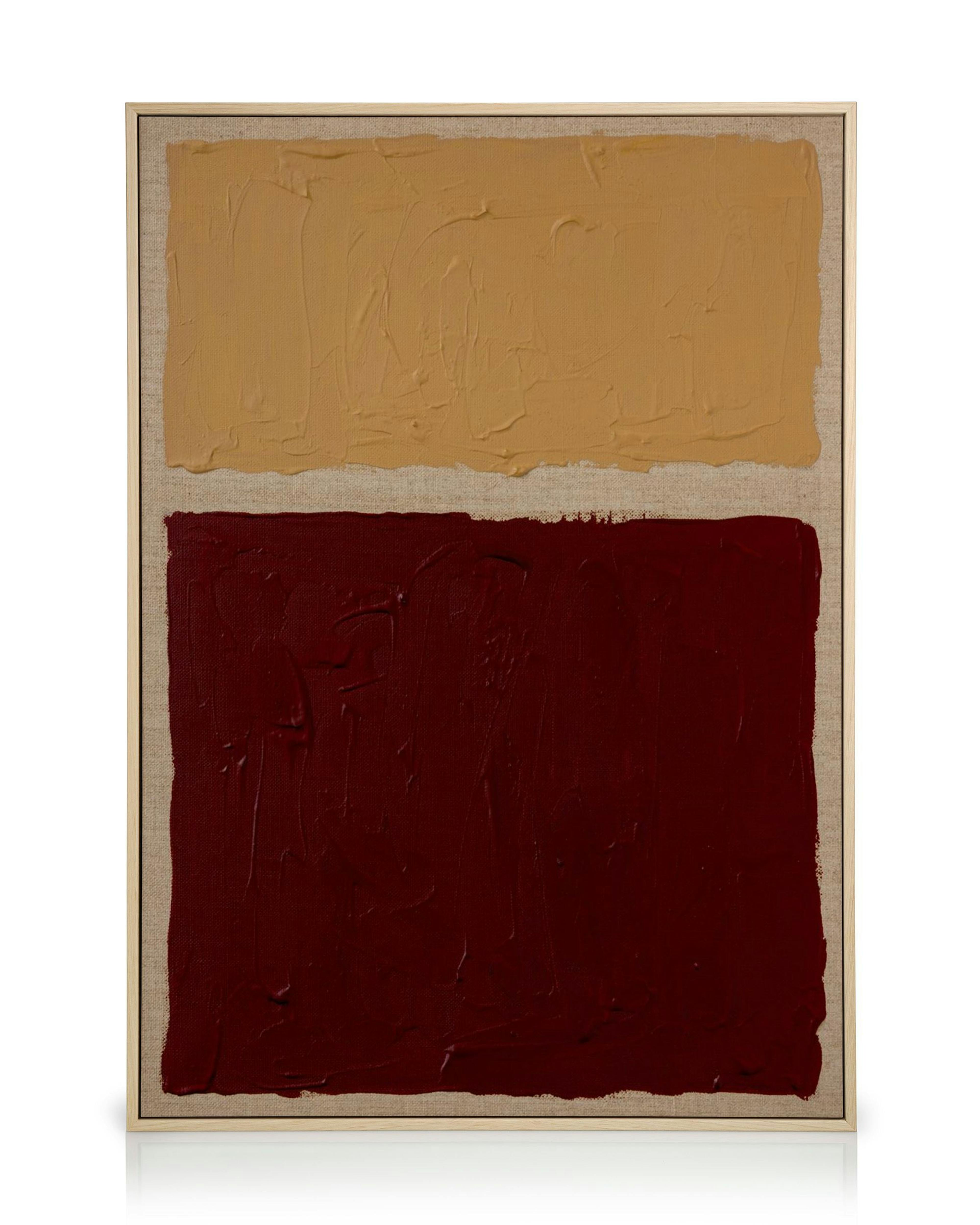 Ochre Versus Oxblood Stampa su Tela 0
