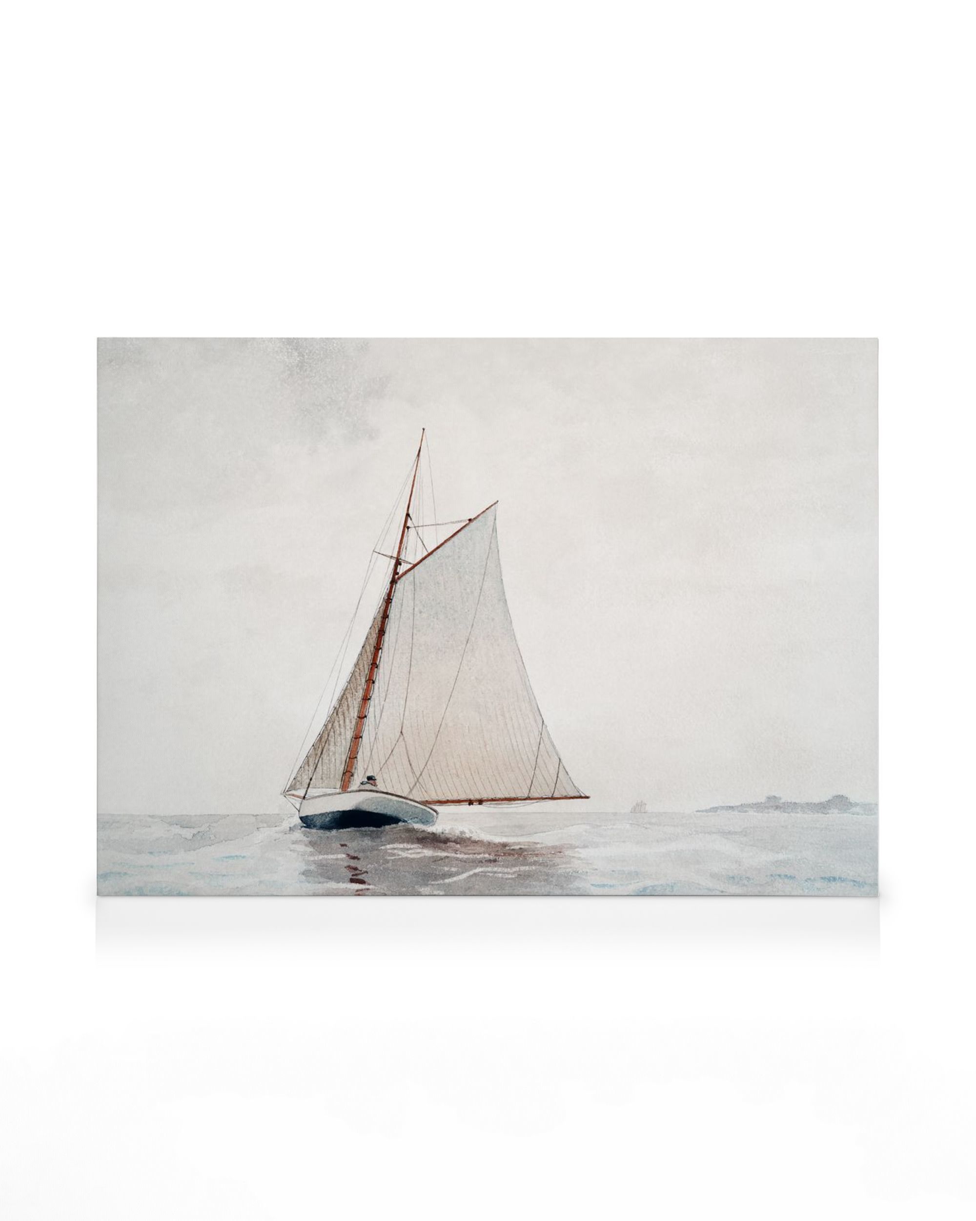 ウィンスロー・ホーマー、YACHT IN A COVE, GLOUCESTER Winslow Homer Sailing off Gloucester Canvas Print – Nautical Wall