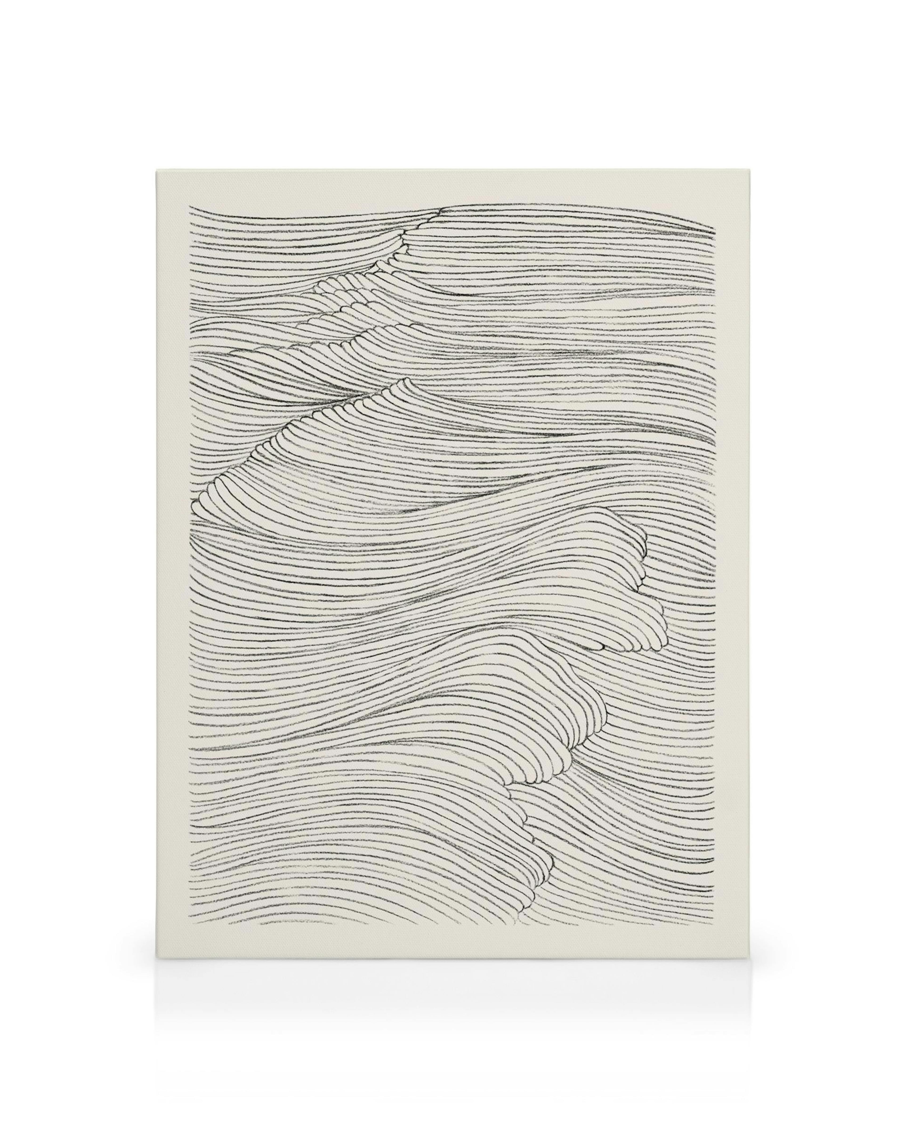 Καμβάς με κυματισμούς, γραμμική τέχνη σε μινιμαλιστικό στυλ, σχέδιο ωκεανού, αφηρημένη τέχνη για σπίτι