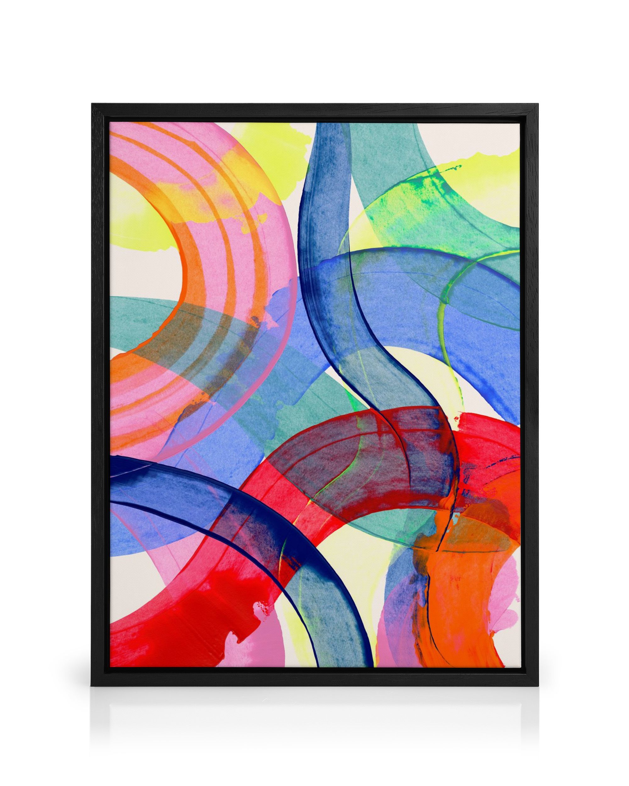 Colorful Paint Strokes Canvas Print - Abstract Art | Desenio CA