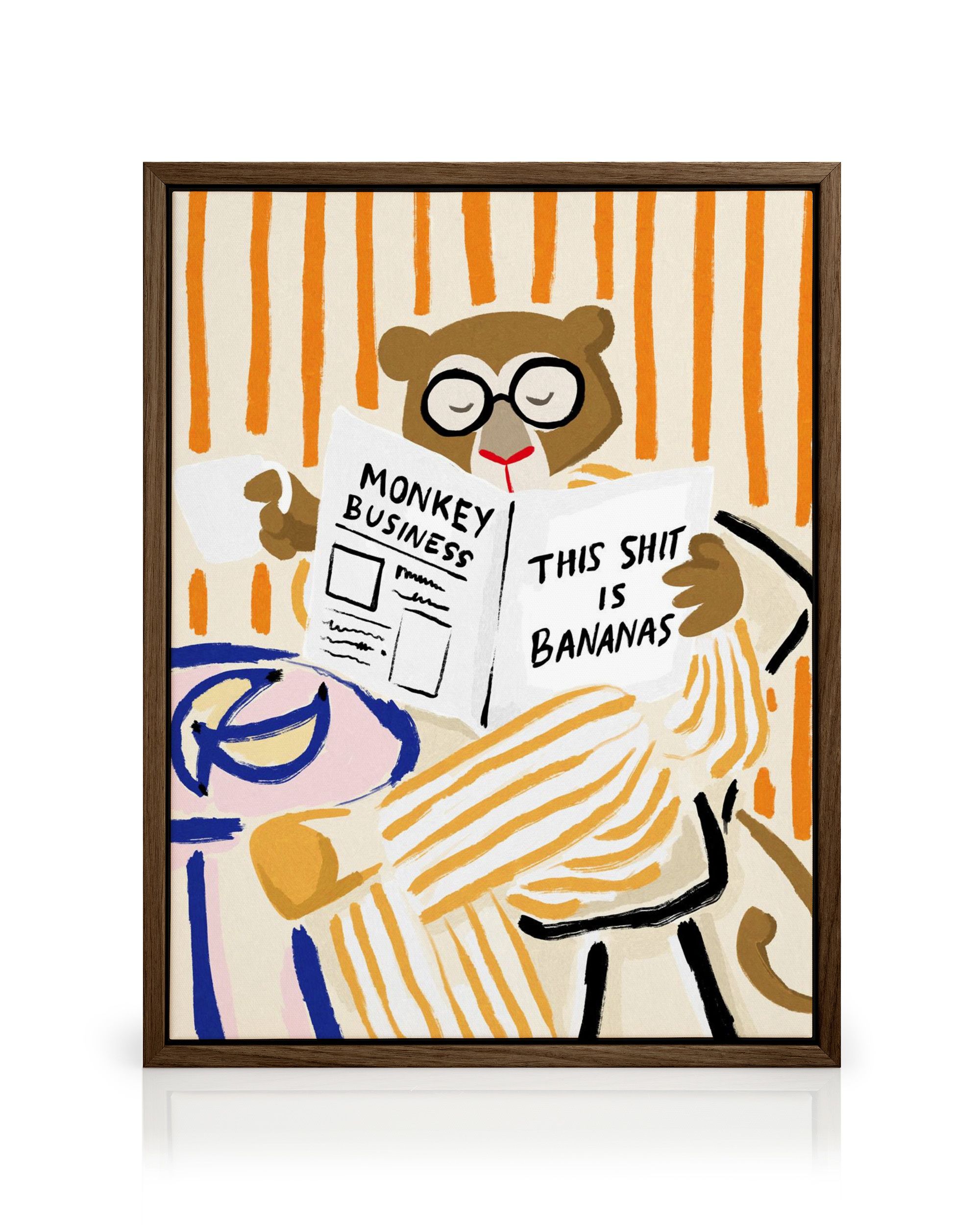 Monkey Business Canvas - Humorous Art Print | Desenio EU