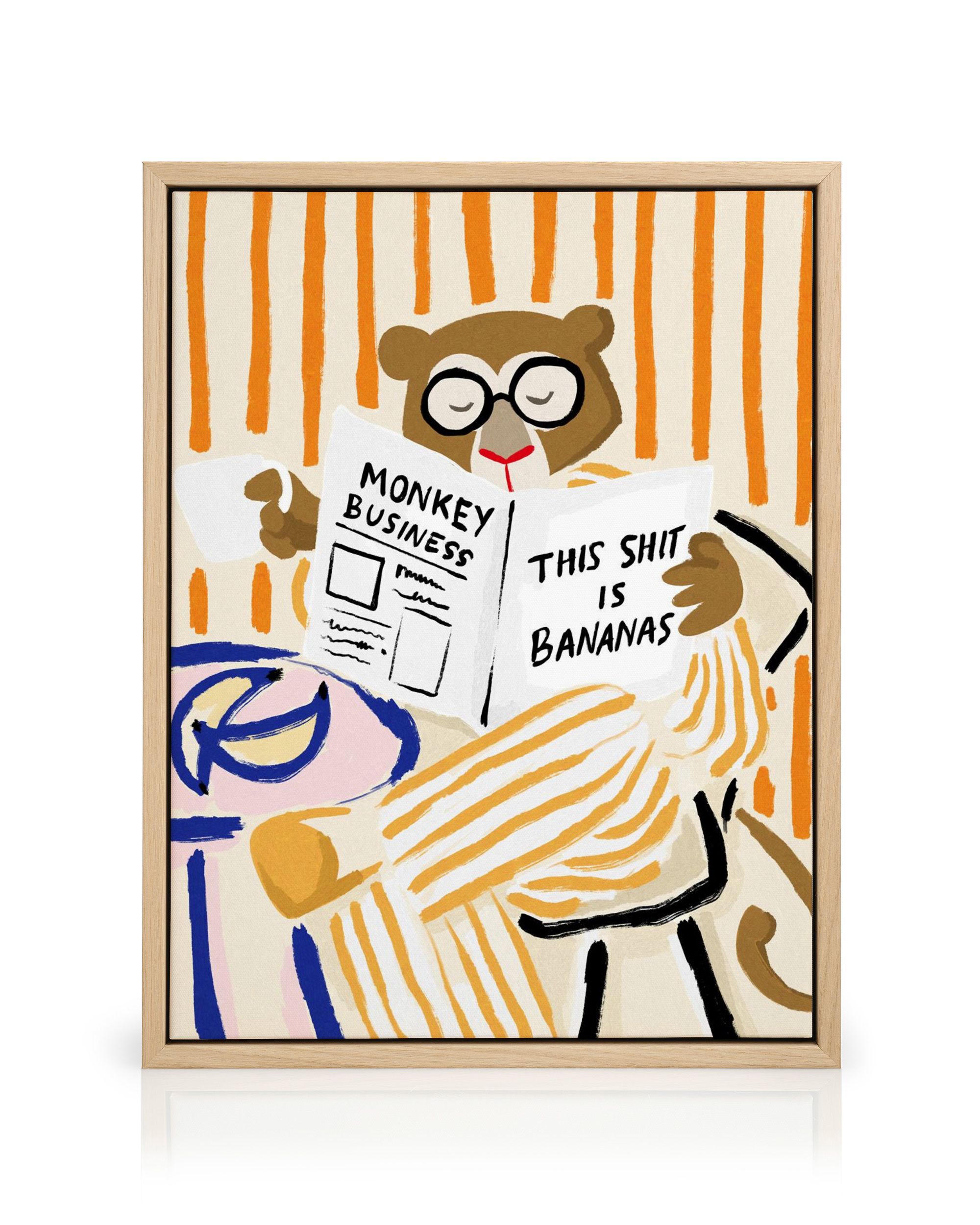Monkey Business Canvas Print – Fun Wall Art | Desenio