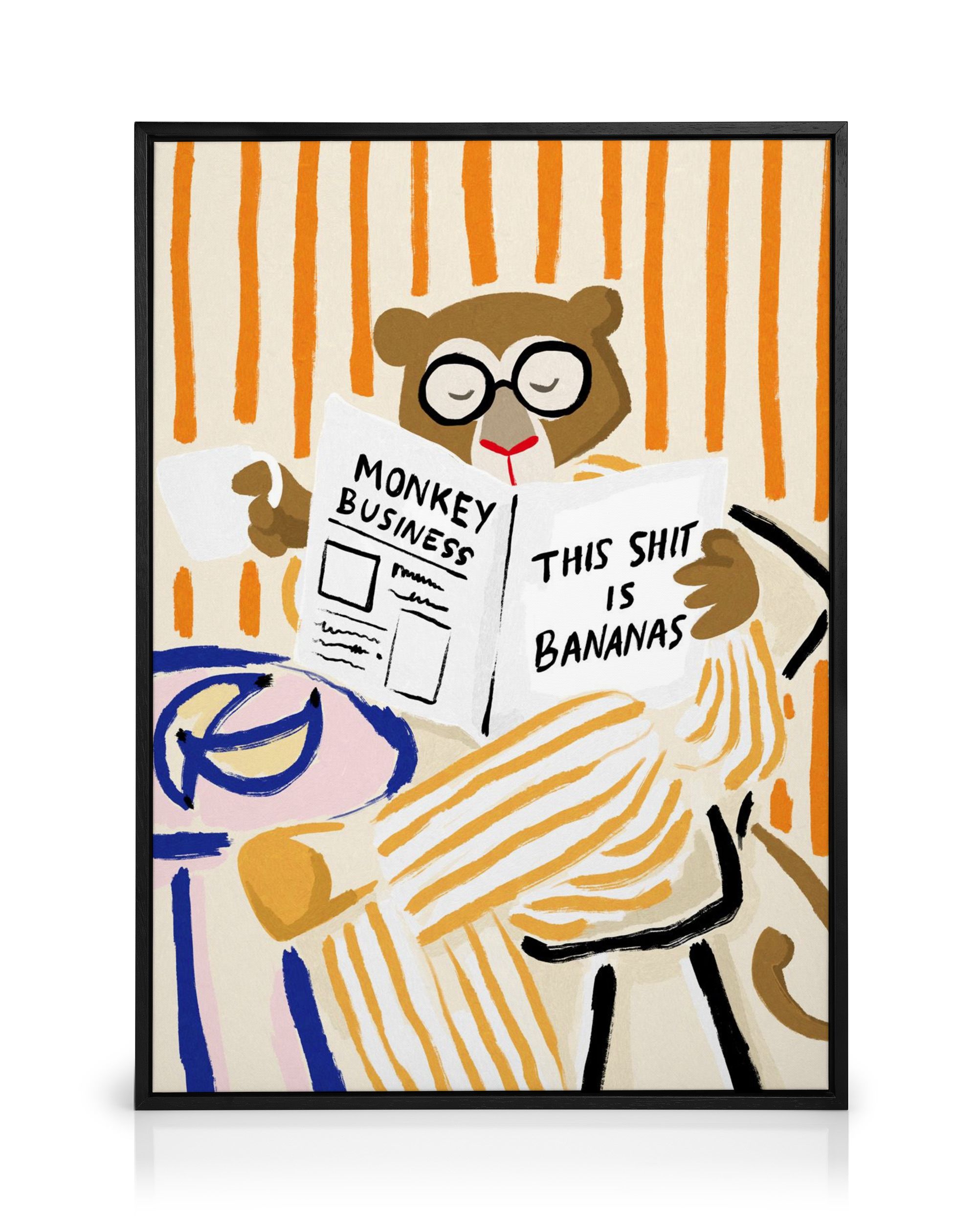 Monkey Business Canvas Print – Fun Wall Art | Desenio