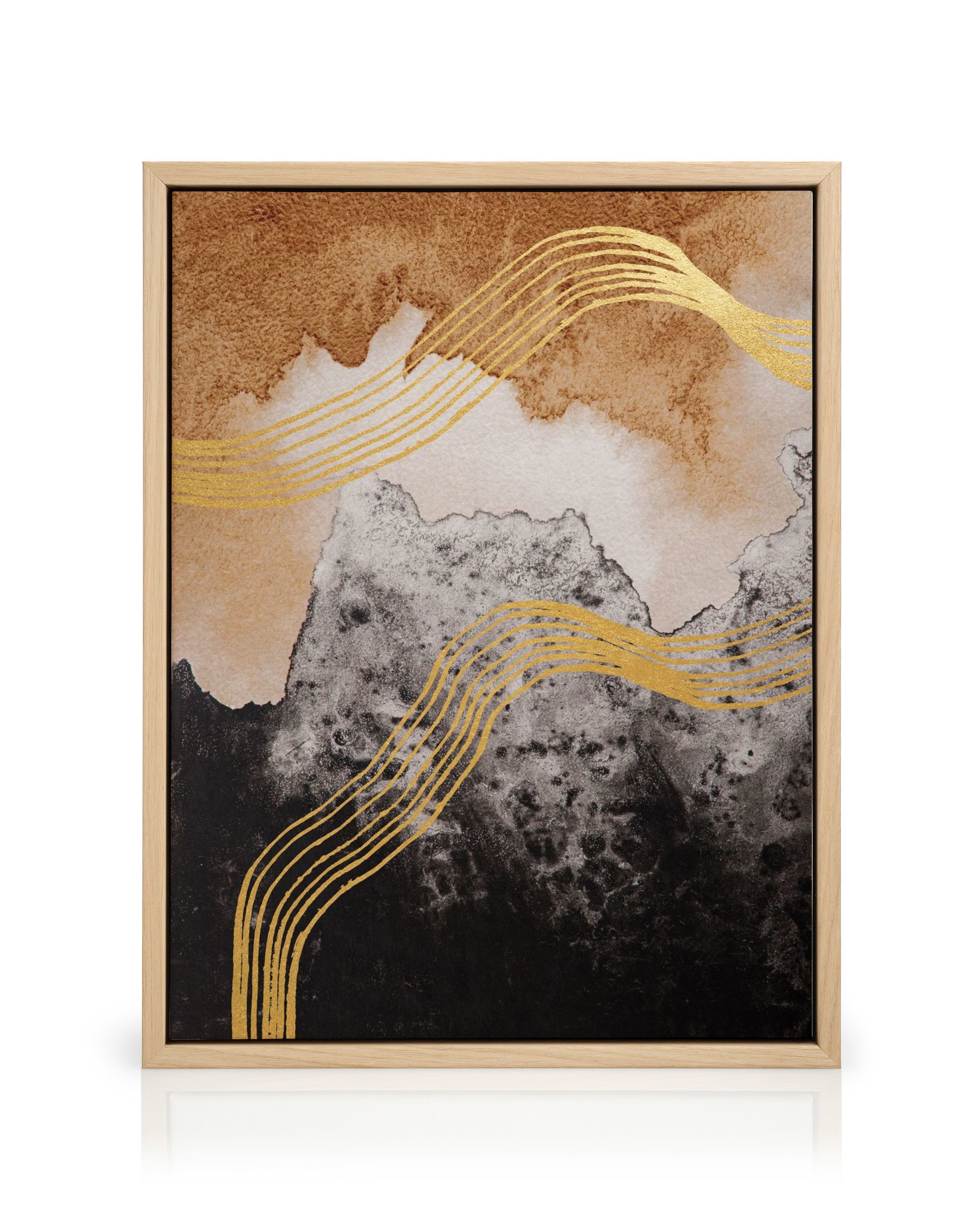 iYoucase Moderne Toile tableau Peinture Abstraite Brun Orange Affiches Et Gravur