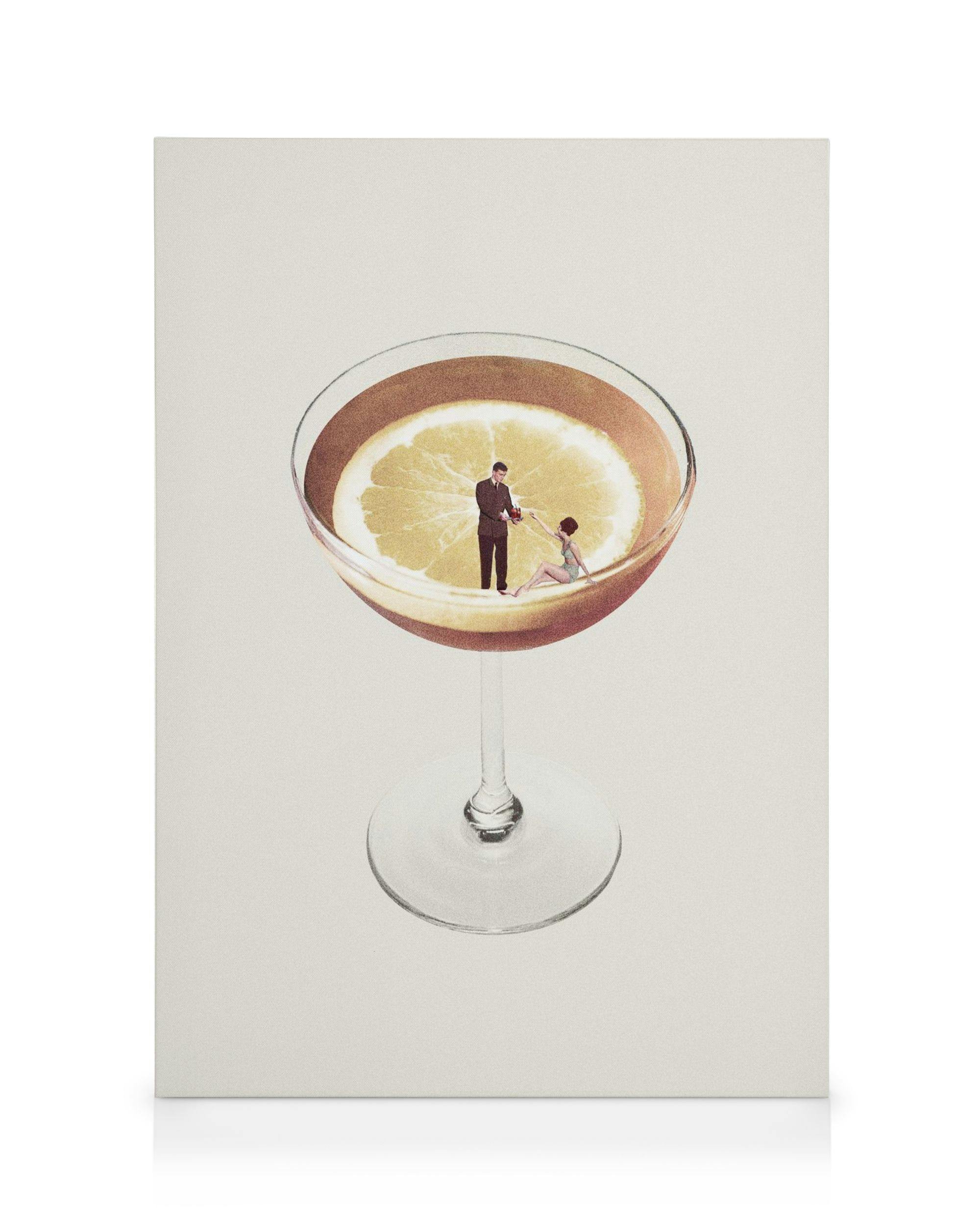 Maarten Leon - Lemon Cocktail Canvas (30x40 cm)