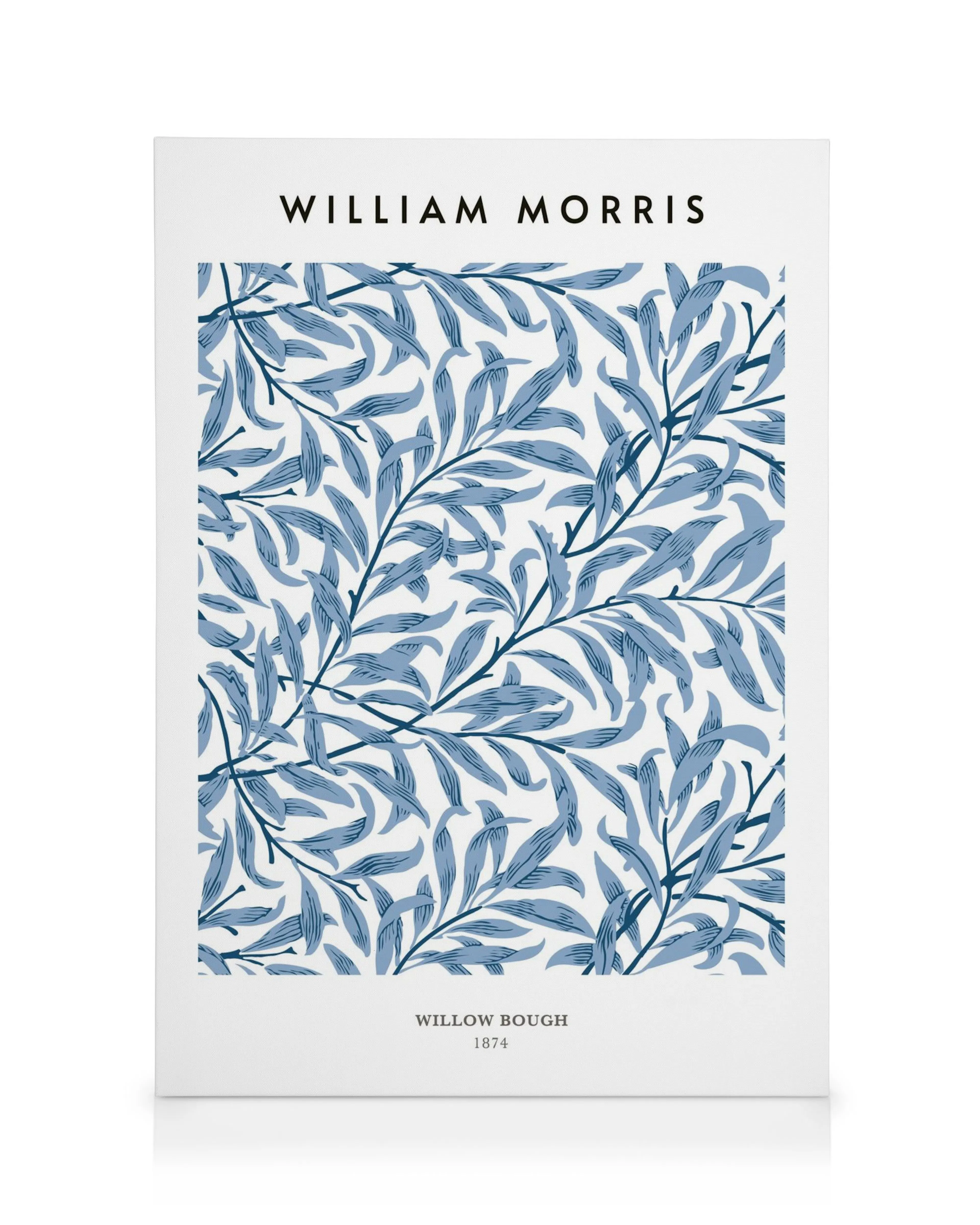Obraz na plátně William Morris, vzor Willow Bough s modrými listy v secesním stylu