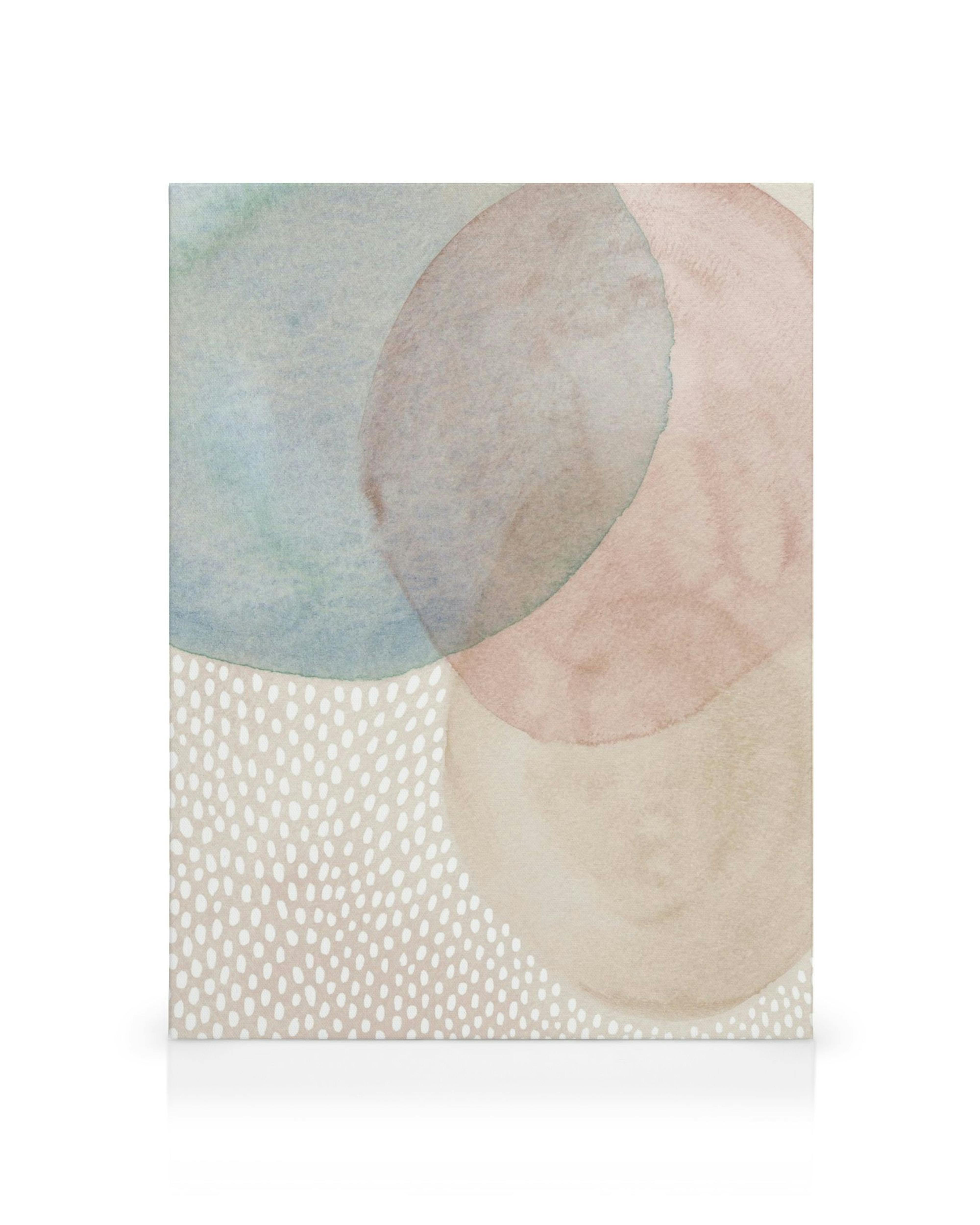 Καμβάς με παστέλ γεωμετρικά σχήματα και πουά μοτίβο, Sheer Shapes No2