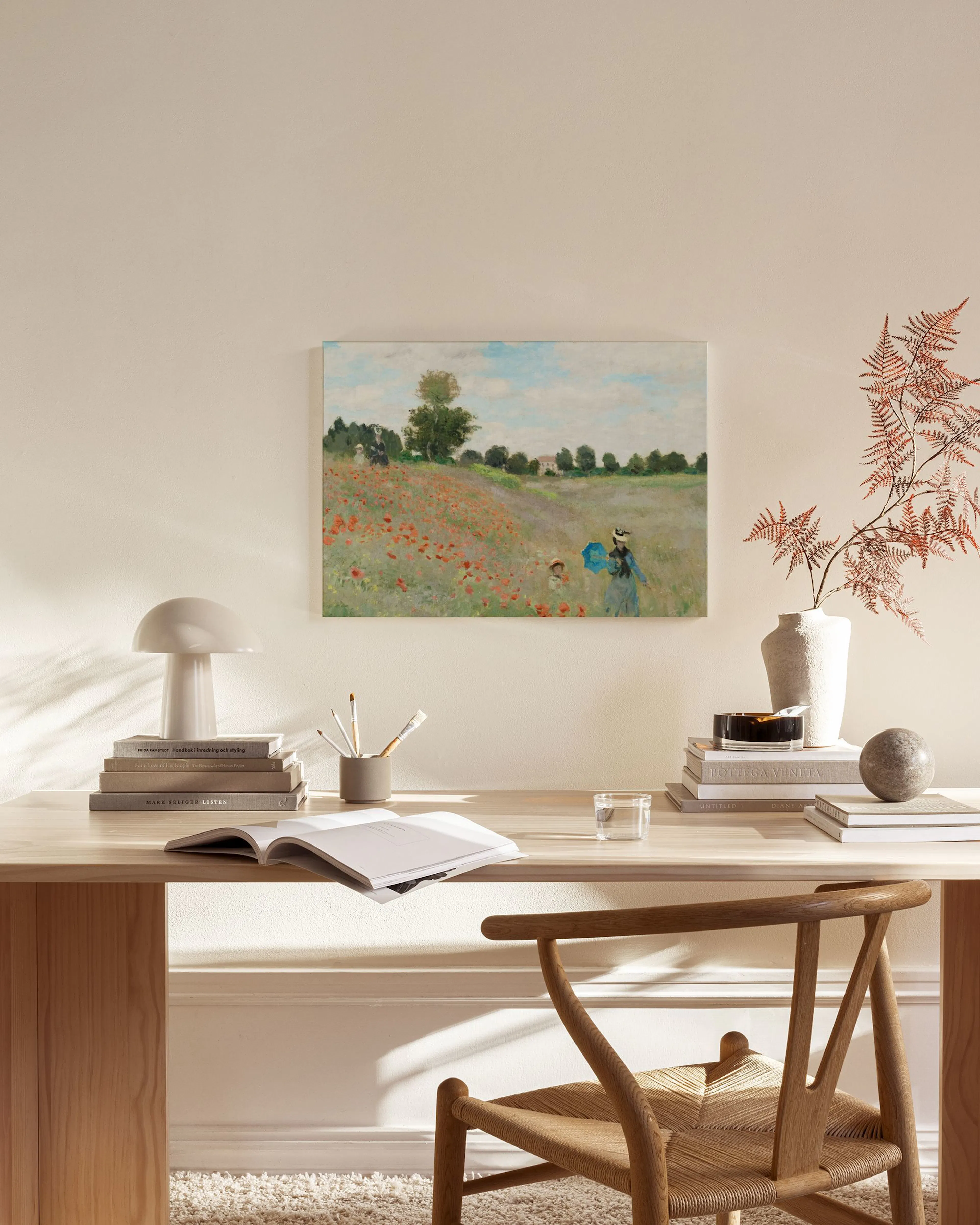Tranh Thiên Nhiên Monet - The Poppy Field near Argenteuil Canvas print