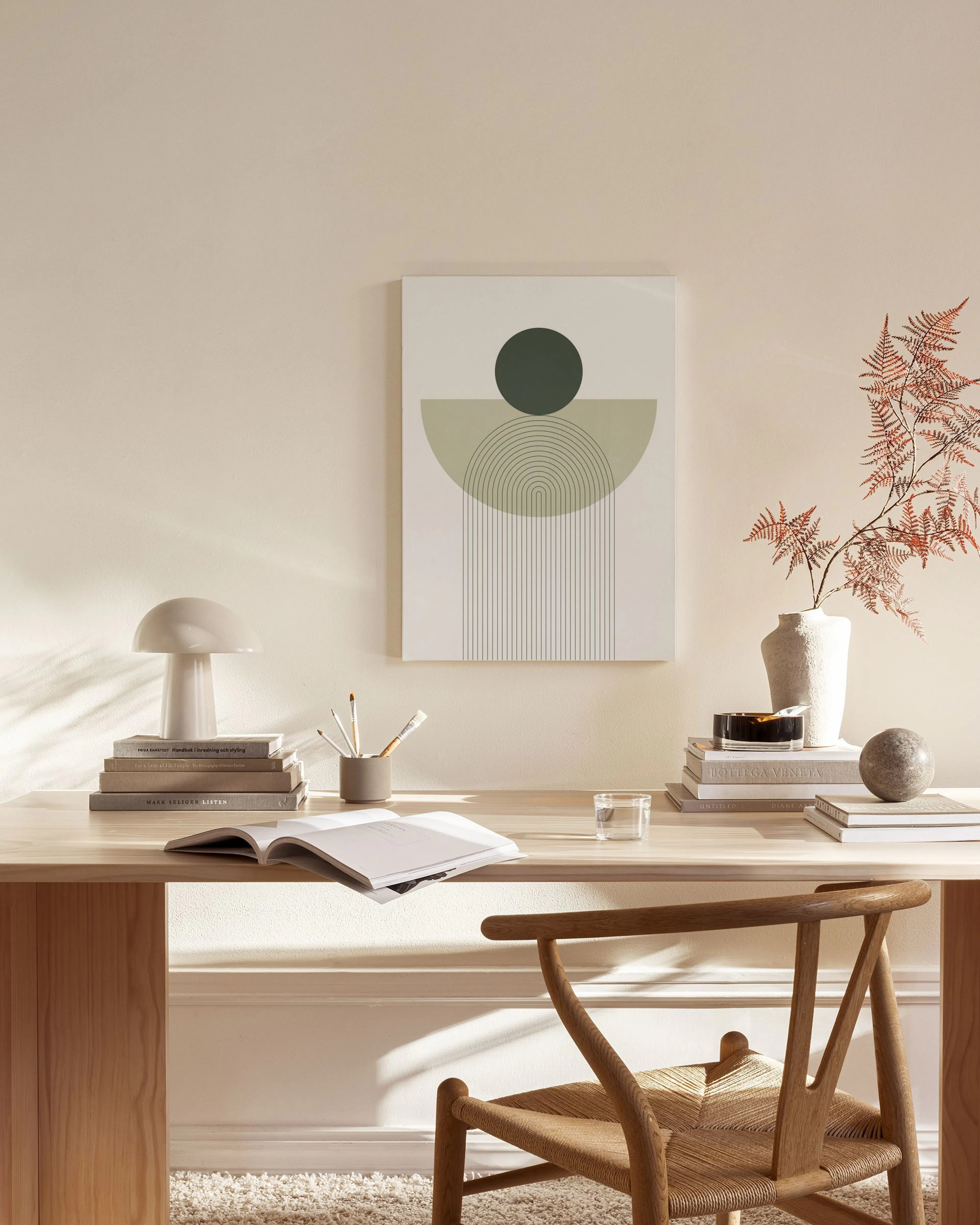 Tranh Graphic Geometry in Green Canvas print
