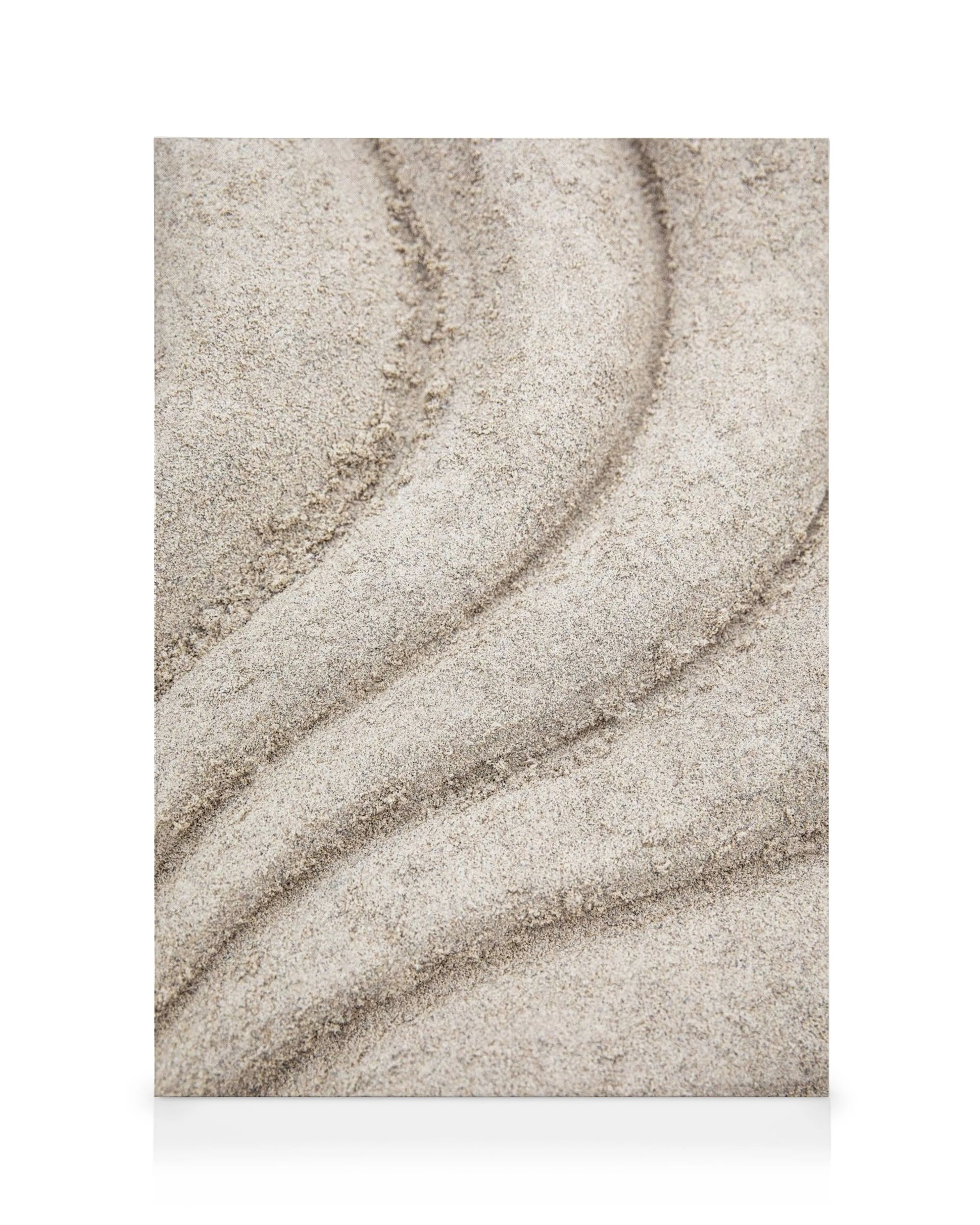 Sandy Lines Canvas Print: abstract pattern of curving, grainy brown lines with shadows on a white background.