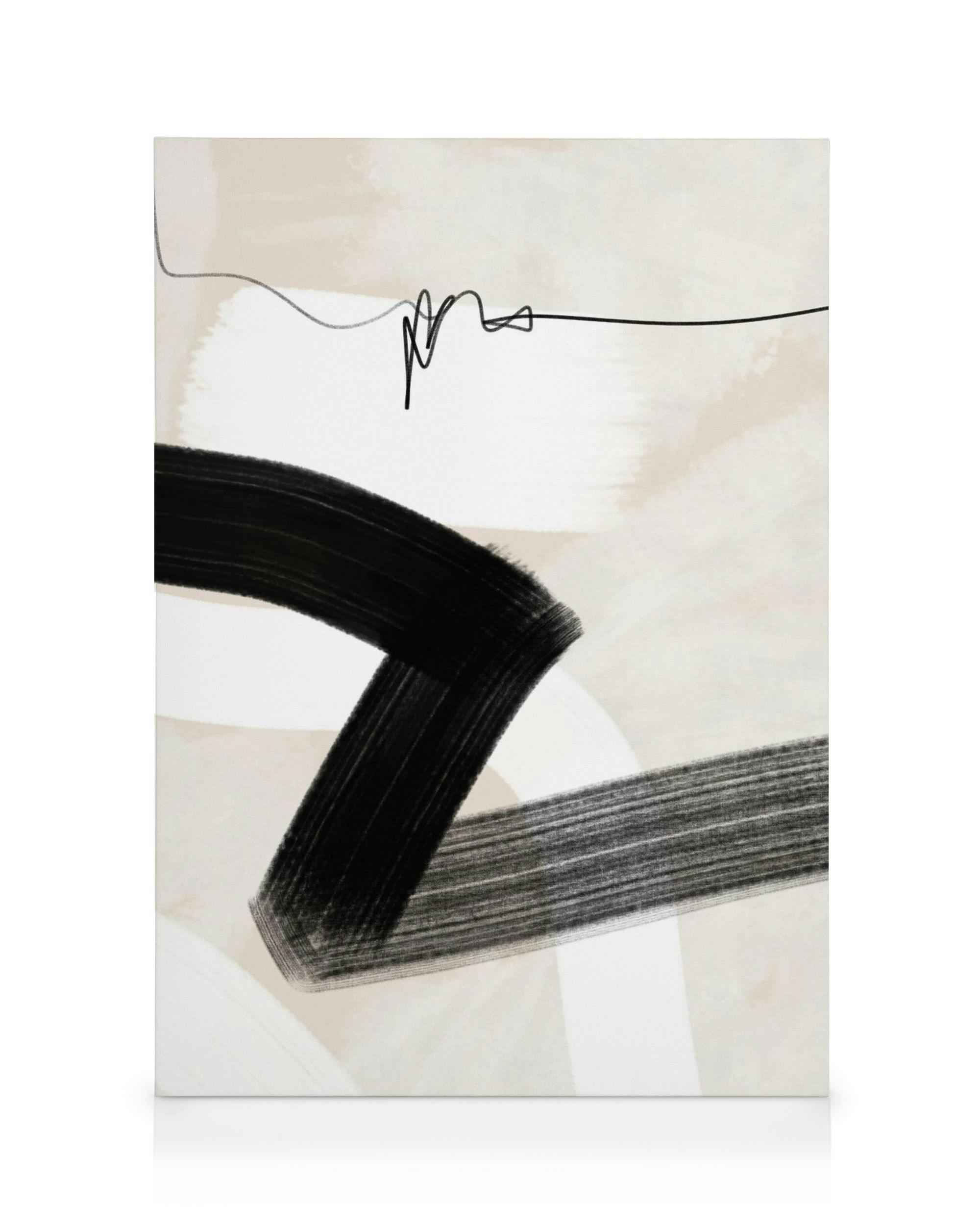 Canvas Prints Abstract Wave No2 Canvas print (50x70 cm - Oak Frame)