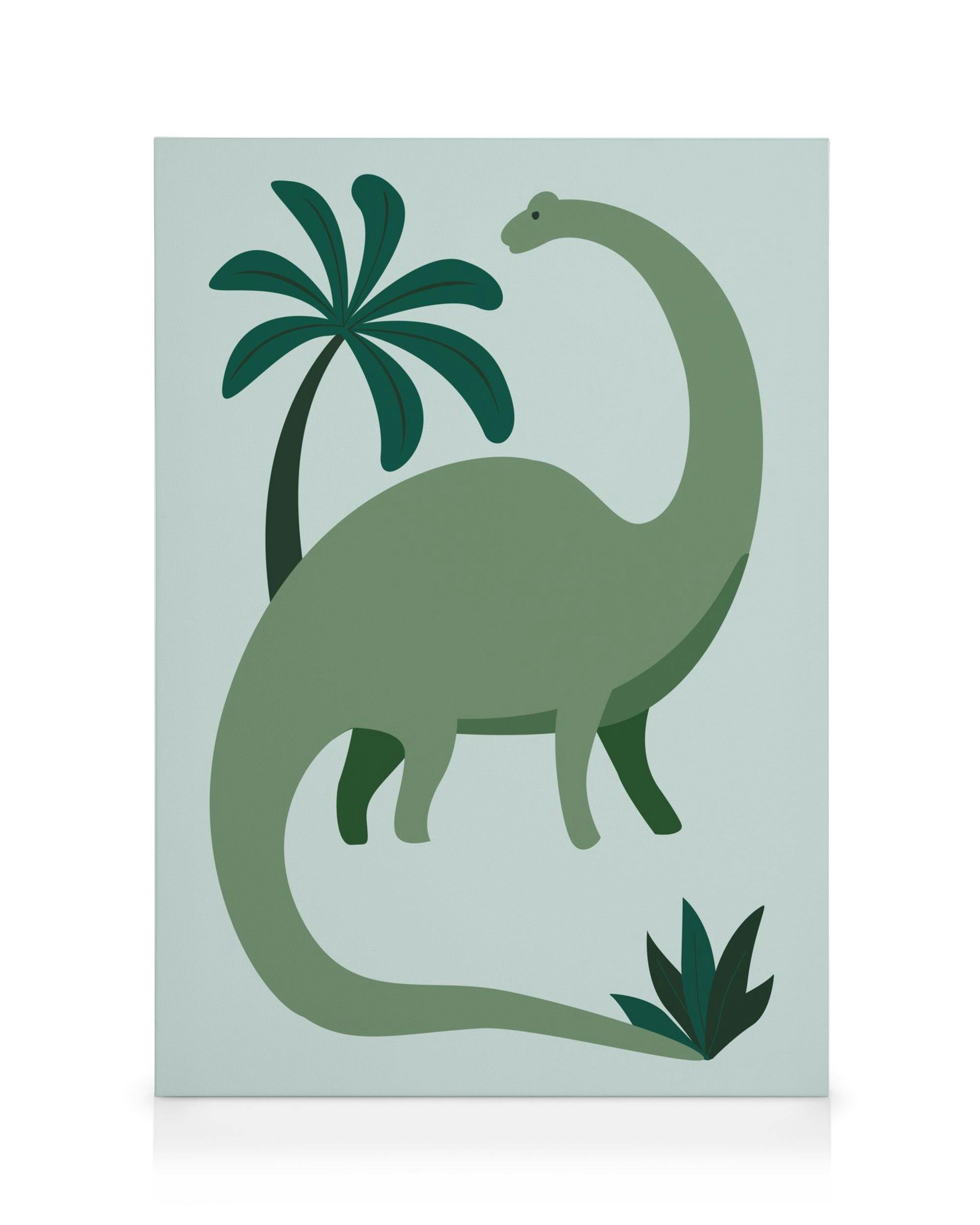 Canvas Prints Green Dinosaur Canvas print (50x70 cm - Black Frame)