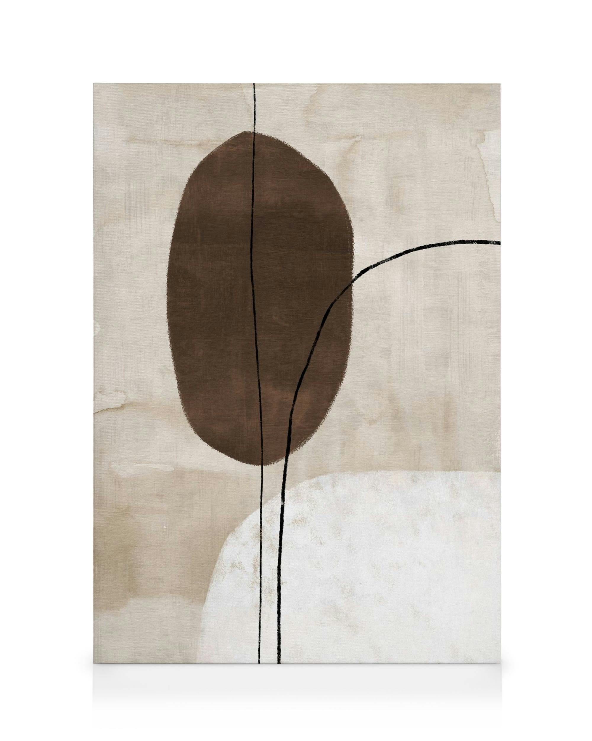 Abstract Lines and Shapes No2 Tableau sur toile (30x40 cm - Cadre noir) - Art abstrait par Desenio