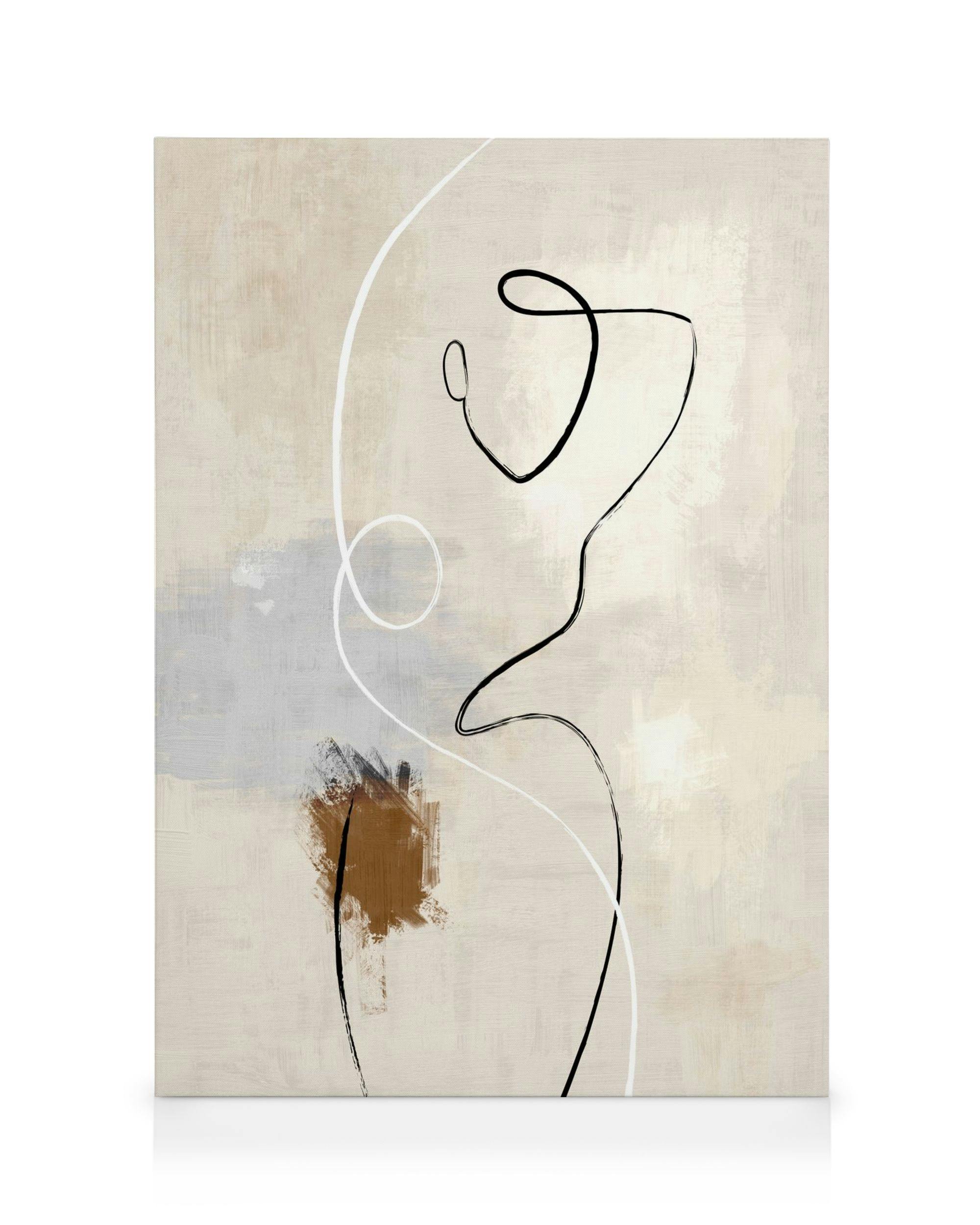 Dual Lines No2 Tableau sur toile (30x40 cm - Cadre noir) - Art abstrait par Desenio